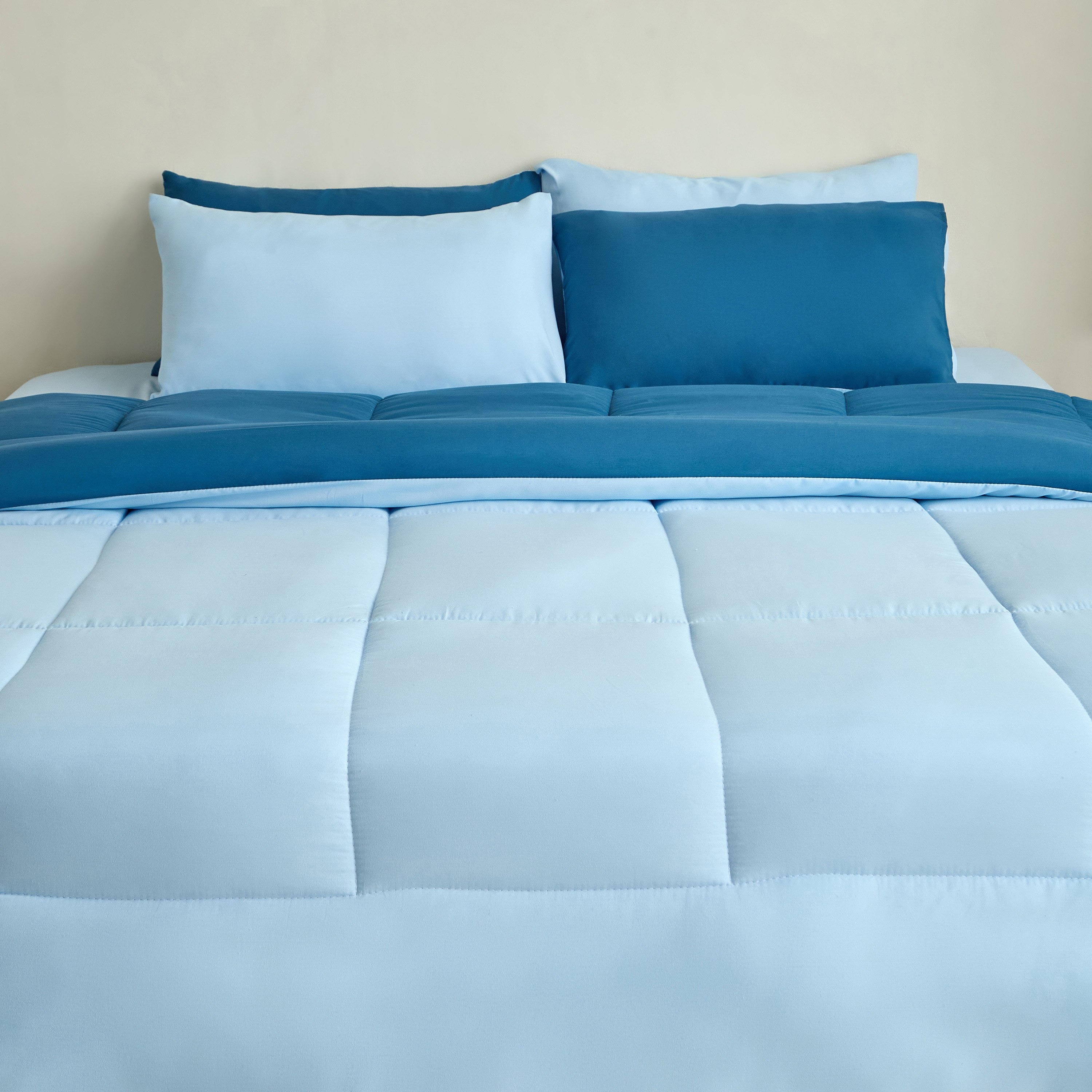 Luno 6-Piece Sleep Ease Hotel Reversible Microfiber King BIAB Comforter Set - 220x240 cm-hbxhomeware-hbxbedroom-image-3