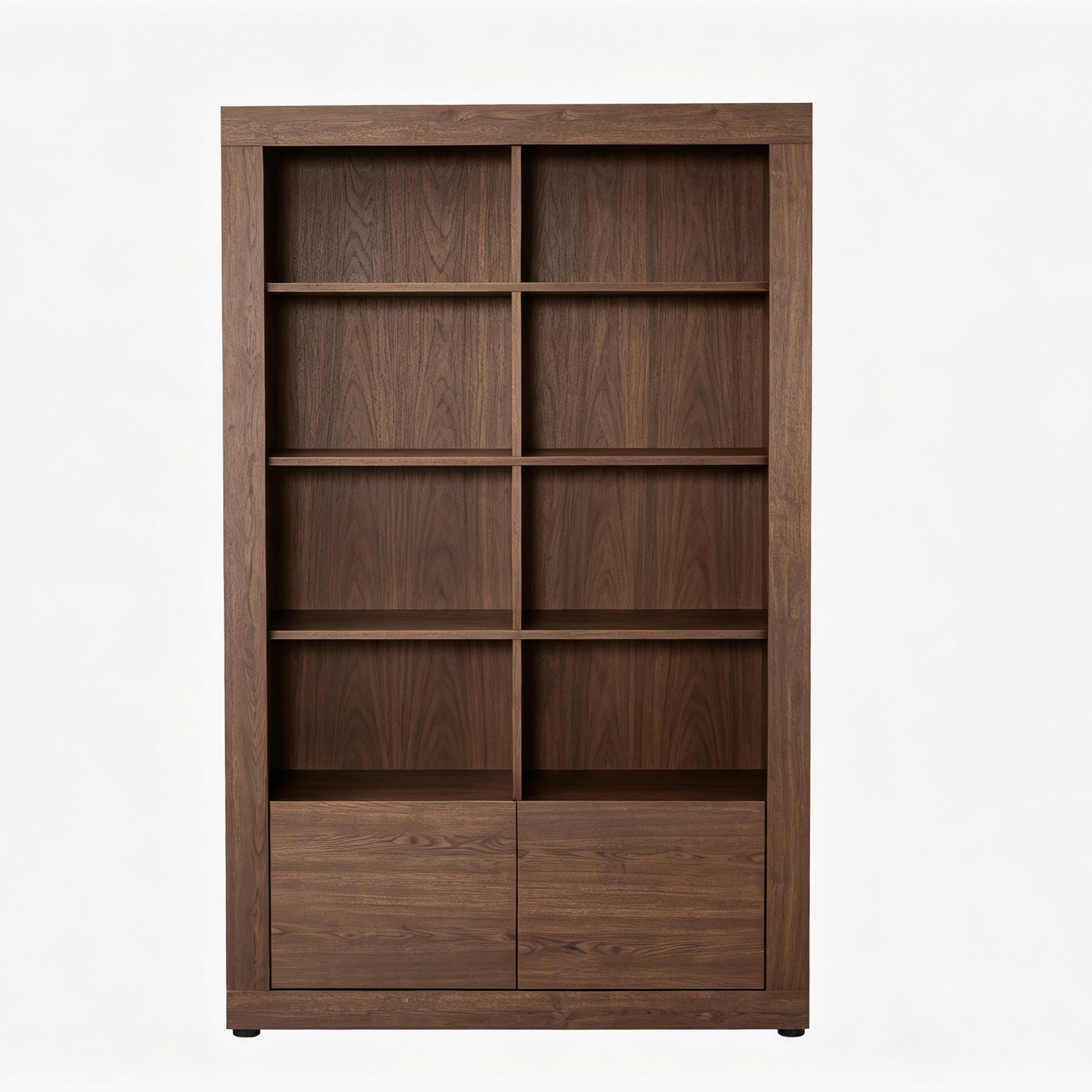 Riccardo 2-Door Bookcase Display Cabinet with Open Shelf-hbxfurniture-office-bookcases-image-2