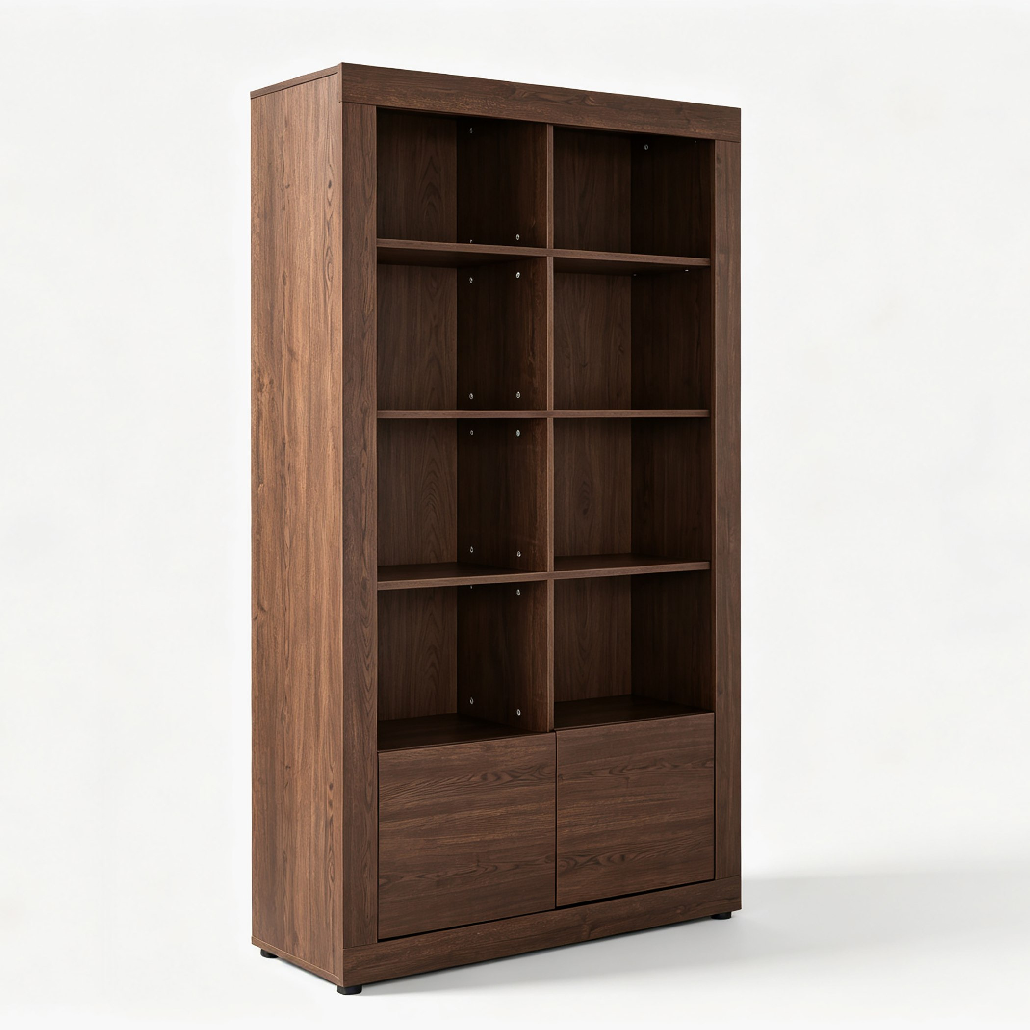 Riccardo 2-Door Bookcase Display Cabinet with Open Shelf-hbxfurniture-office-bookcases-image-3