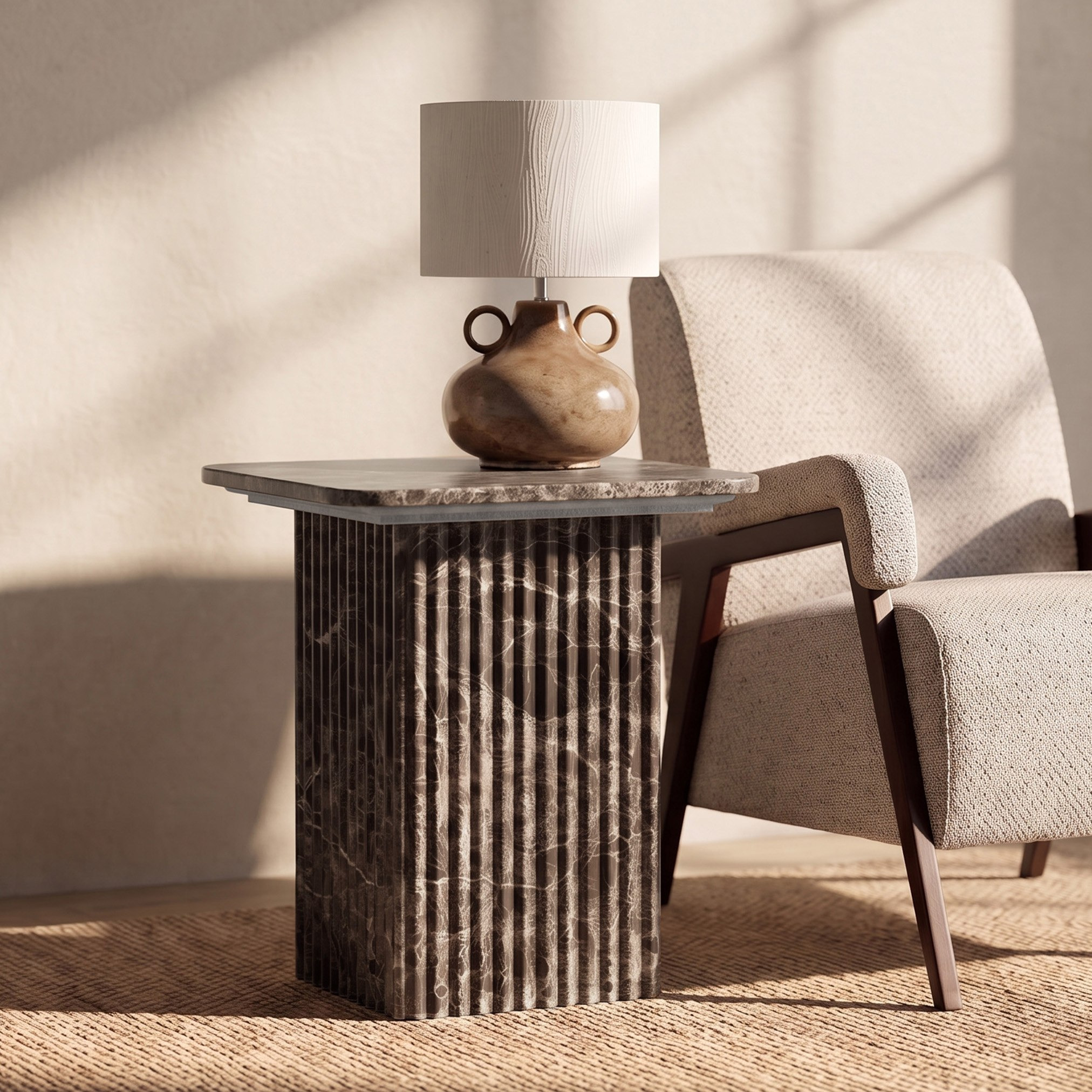 طاولة جانبية مربعة من الرخام الأصلي من بيلسن-hbxfurniture-livingroom-endtables-image-1