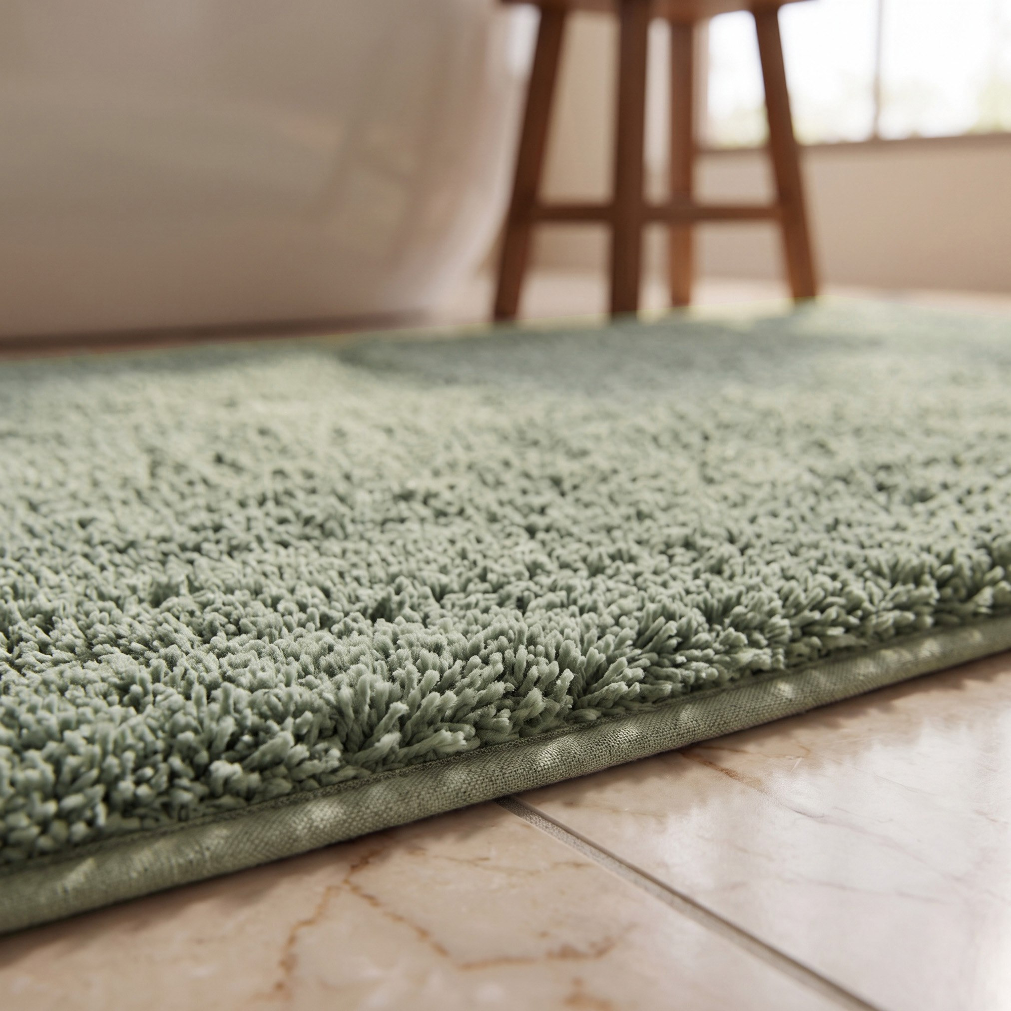 Leah Silky Shag Plush Antiskid Bathmat - 70x120 cm-hbxbedroom-floorcoverings-bathmats-image-2