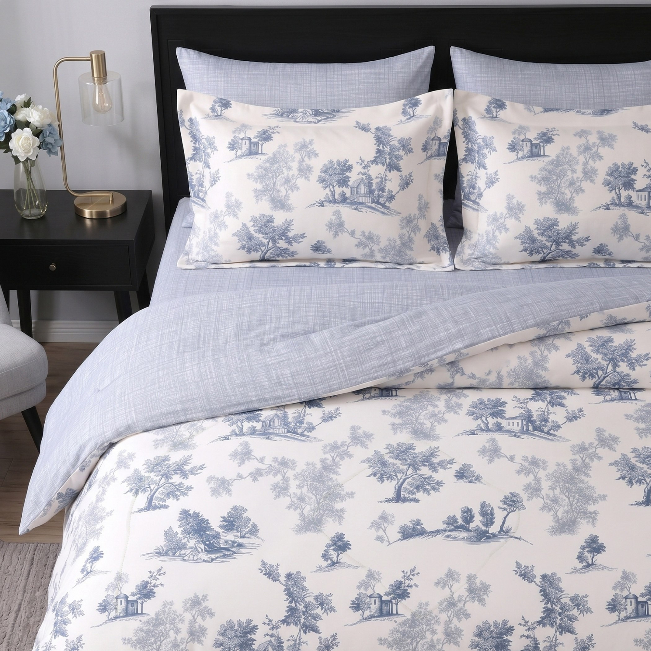 Hampton Toil 6-Piece Printed BIAB Super King Comforter Set - 240x260 cm-hbxhomeware-hbxbedroom-image-4