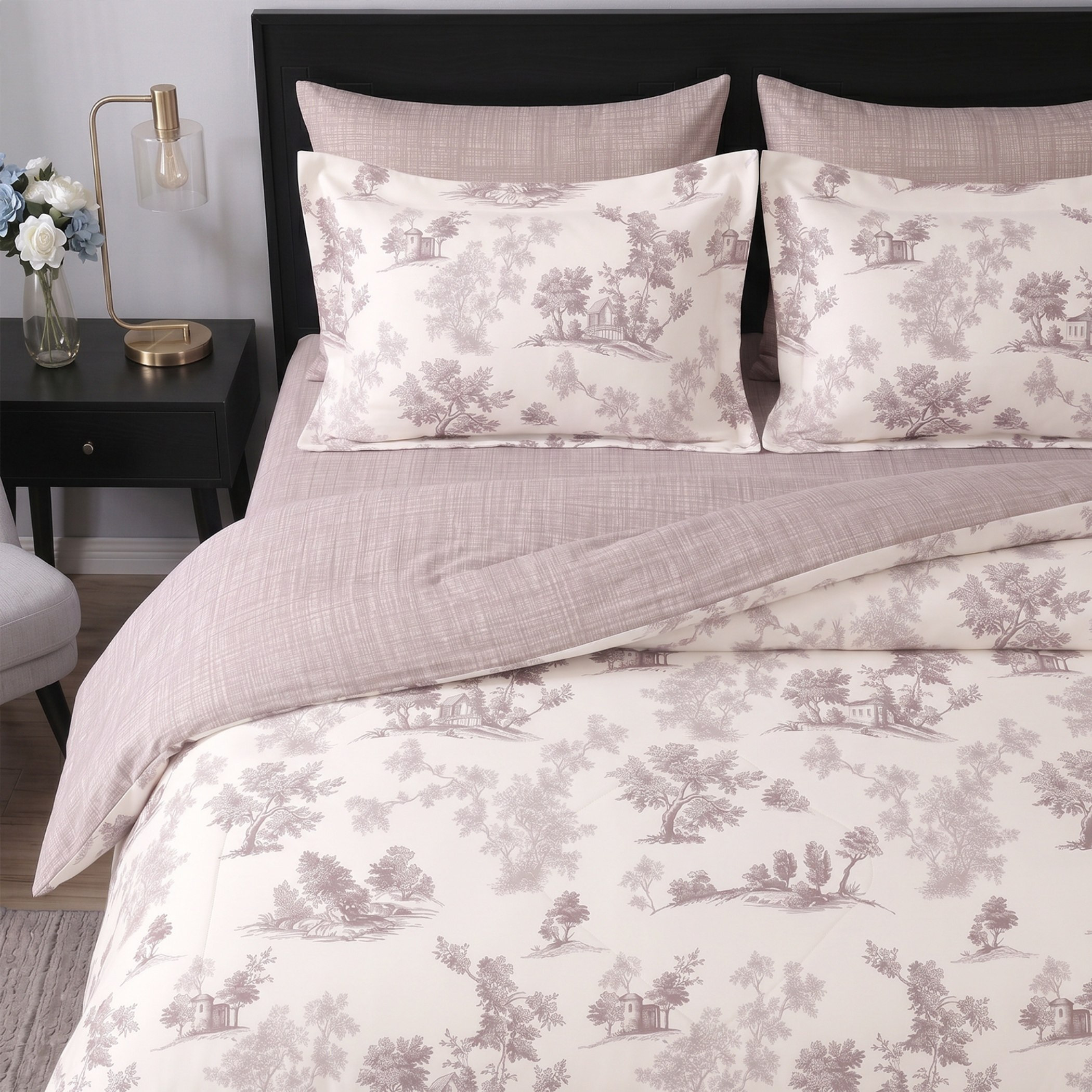 Hampton Toil 6 -Piece Printed BIAB Super King Comforter Set - 240x260 cm-hbxhomeware-hbxbedroom-image-4