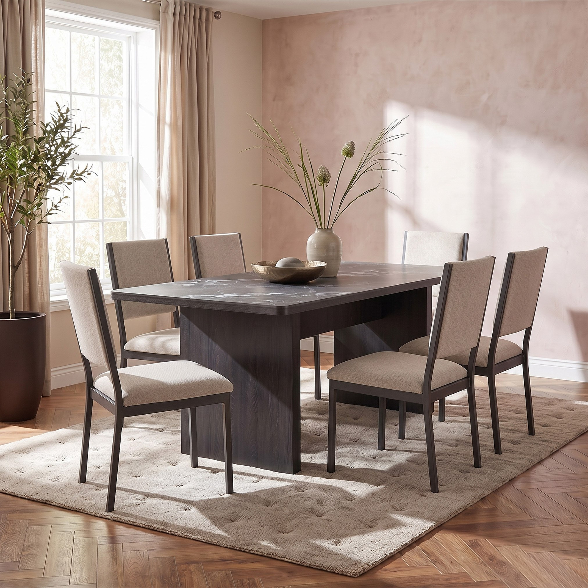 Leonor 6-Seater Sintered Stone Dining Table-hbxdiningroom-diningtablesandsets-diningtables-sixseater-image-4