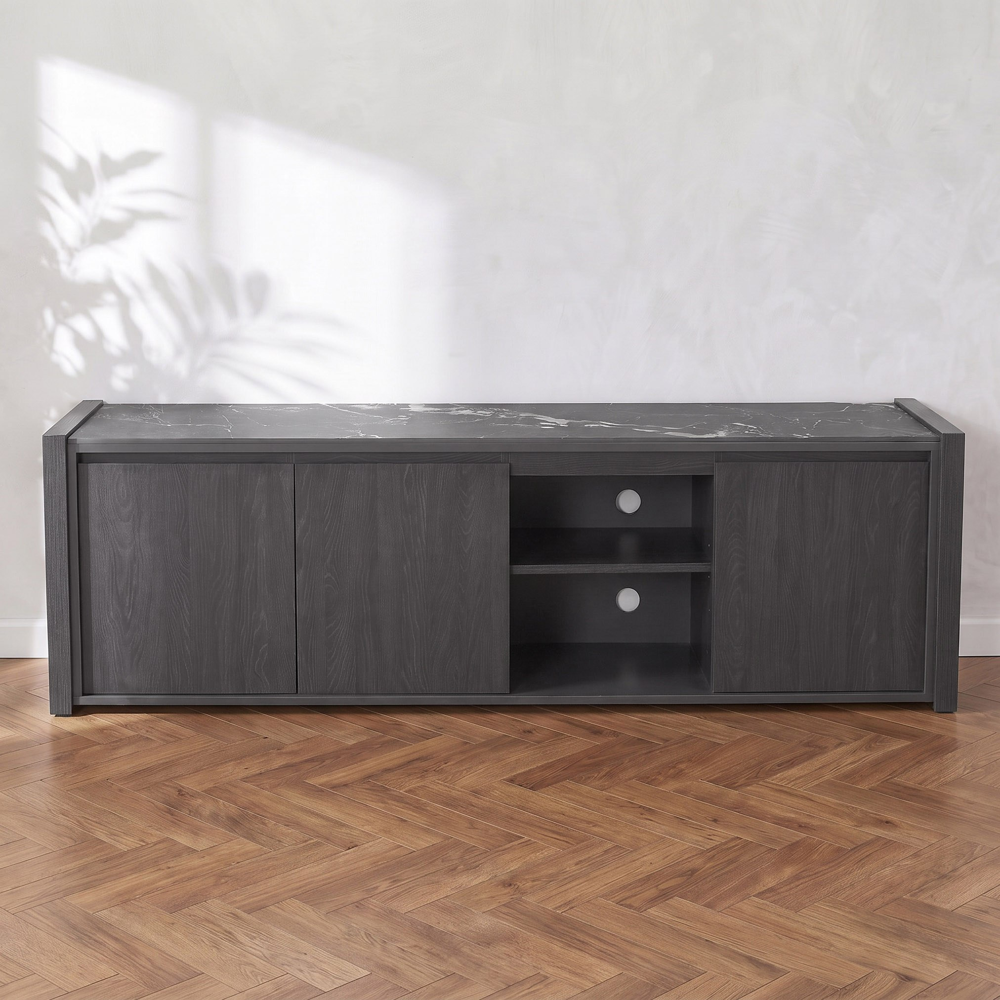 وحدة تلفزيون 1.8 متر بسطح حجر ملبد للتلفزيونات حتى 75 بوصة من ليونور-hbxlivingroom-mediaunitsandstorage-tvunits-image-3