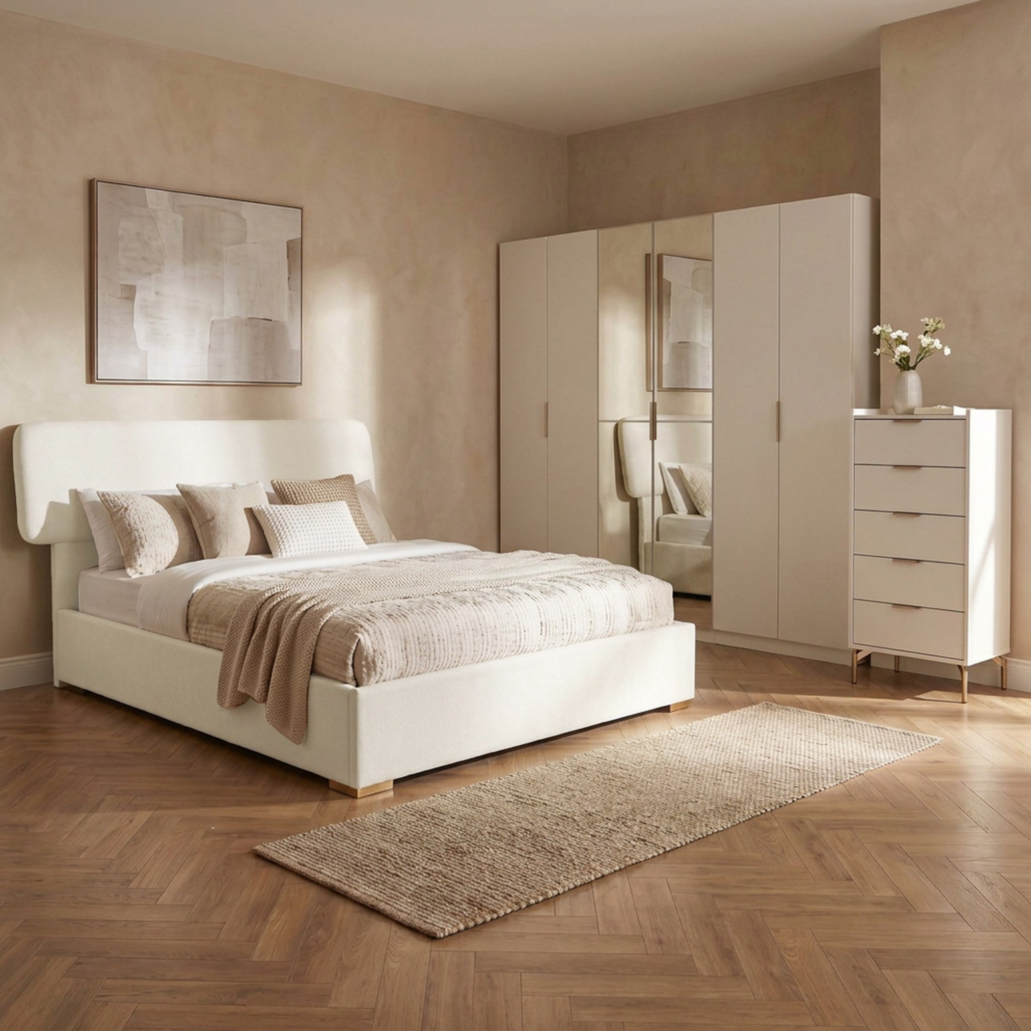 طقم غرفة نوم كينج 5 قطع من كارلو - 180x200 سم-hbxbedroom-bedsandbedsets-bedroomsets-king-image-6