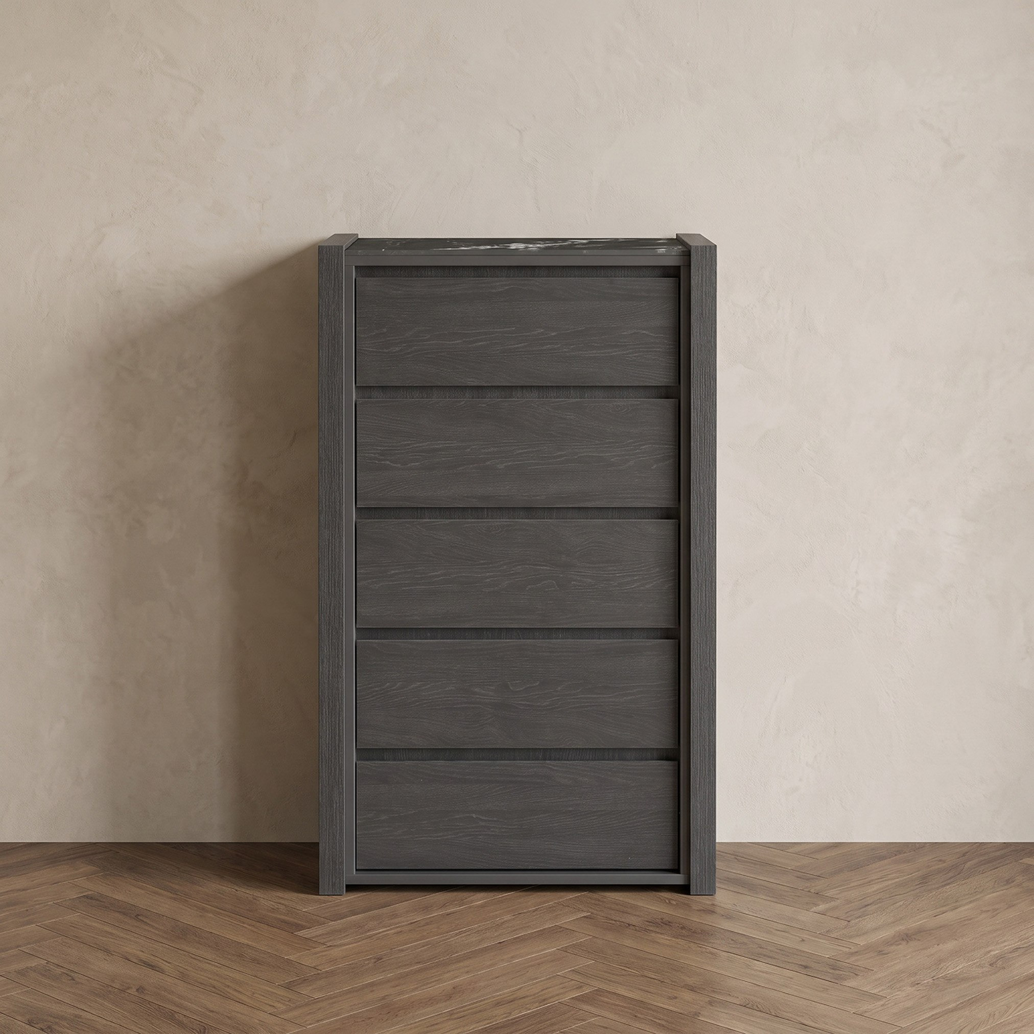 خزانة 5 أدراج بسطح حجر ملبد من ليونور-hbxfurniture-dressersandchests-chestofdrawers-image-2