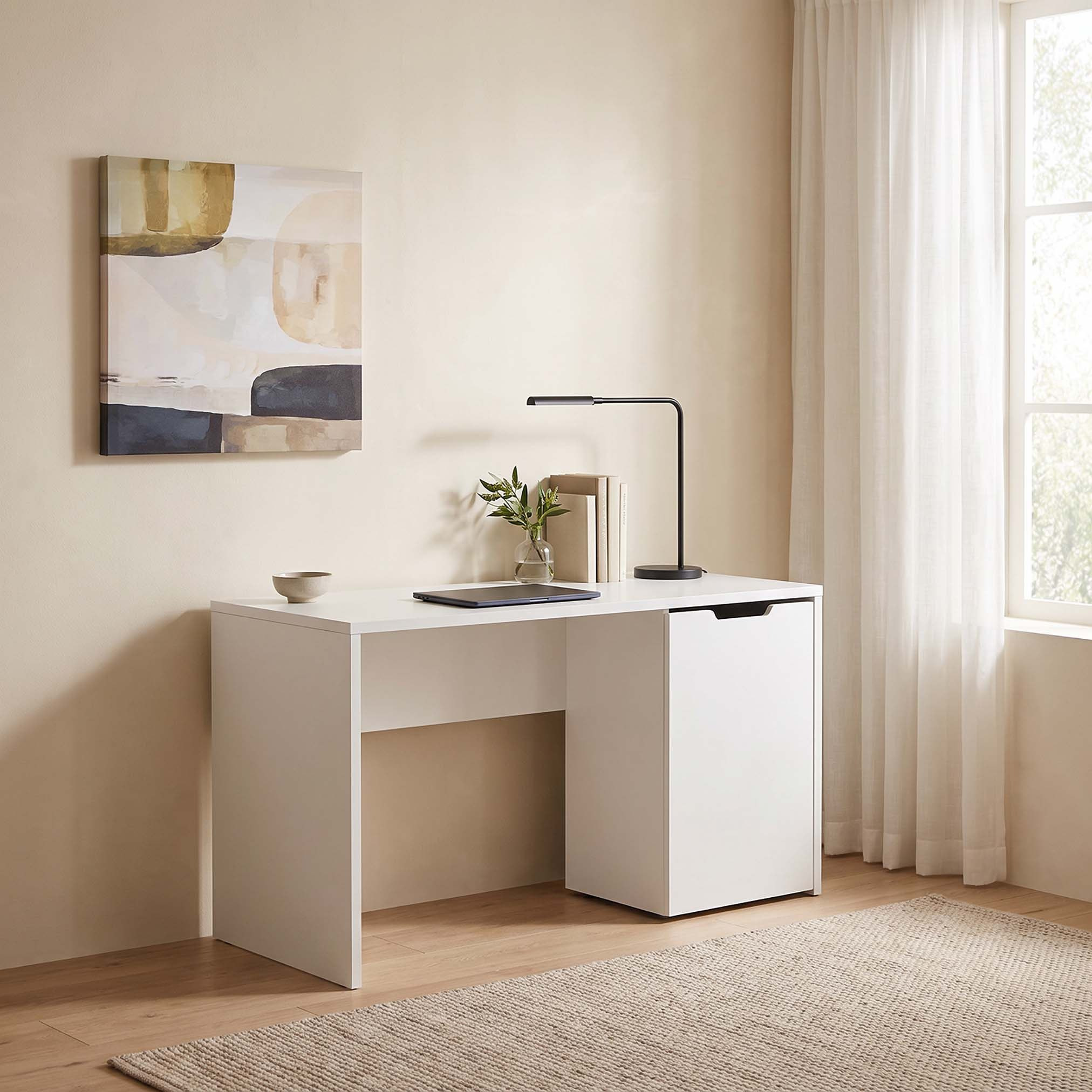 Liberty Study Desk with Portable Open Shelf Storage Unit-hbxfurniture-office-desks-image-1