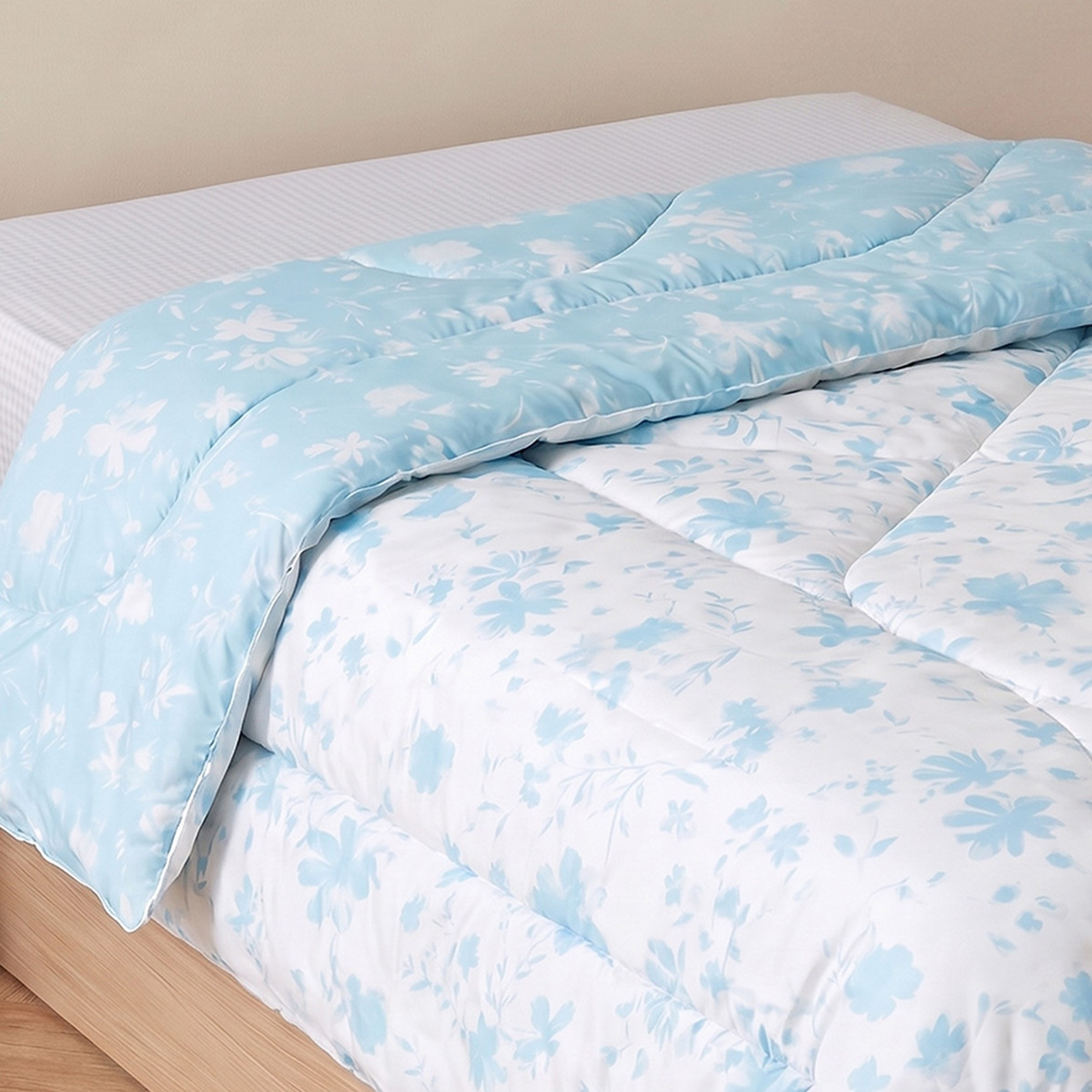 Matrix Floral Microfibre Twin Comforter - 160x220 cm-hbxkidsandyouth-beddingandfurnishings-comfortersets-image-1