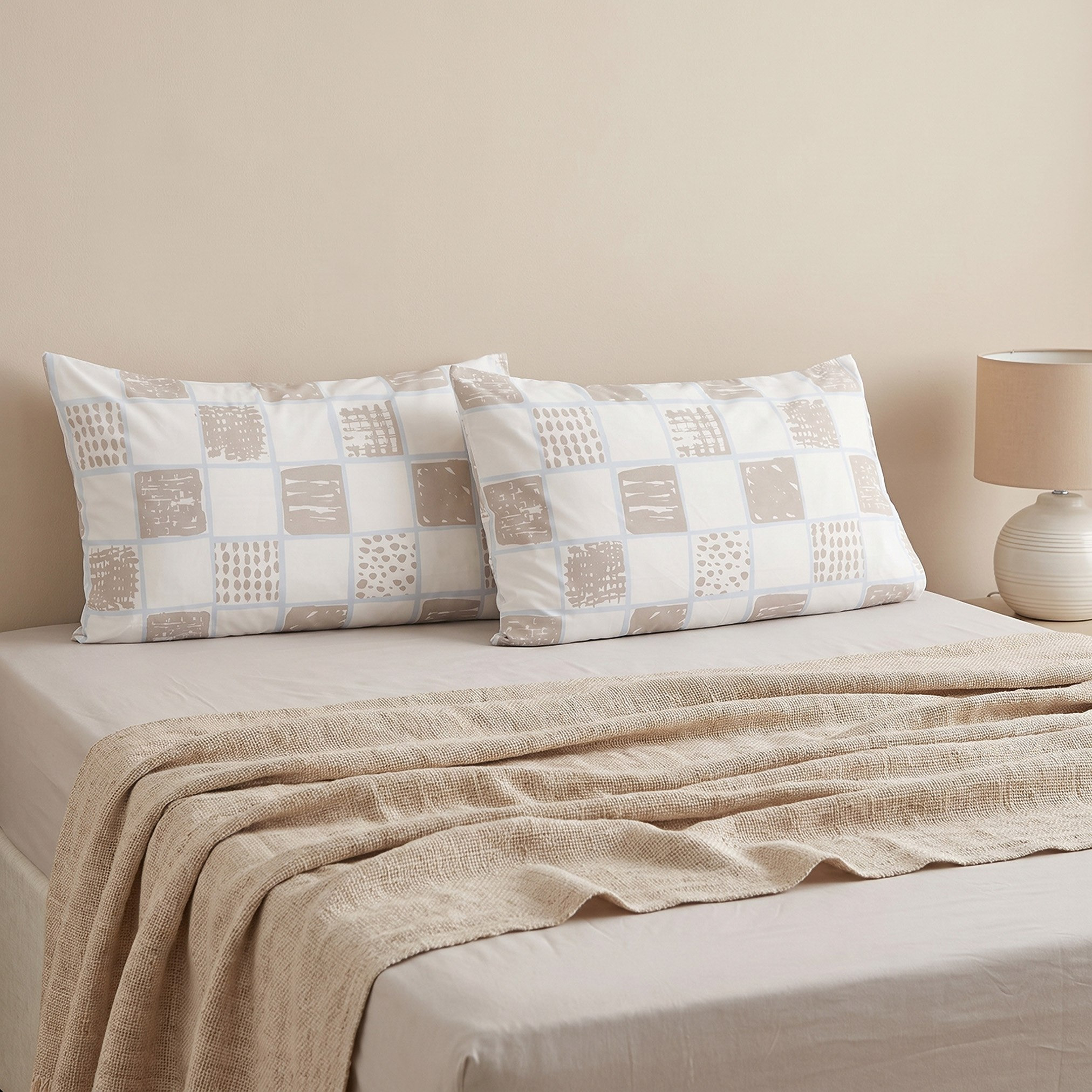 Matrix 2-Piece Floral Printed Microfibre Pillow Cover Set - 50x75 cm-hbxhomeware-bedding-pillowcases-image-1