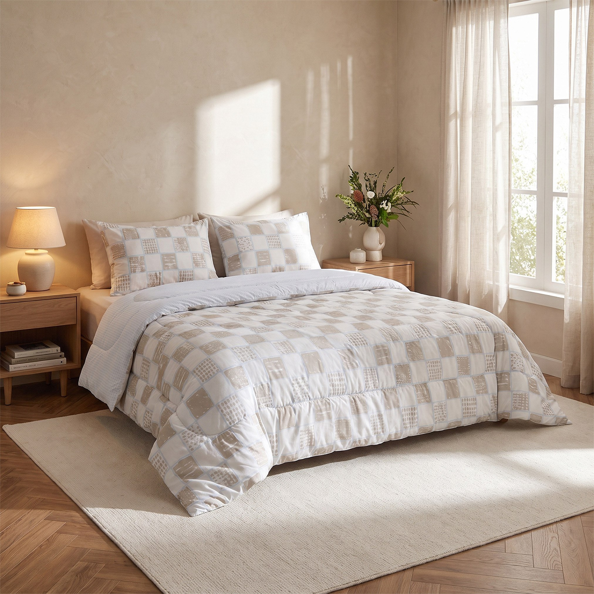 Matrix Floral Microfibre King Comforter - 220x240 cm-hbxbedroom-bedding-comfortersets-image-11