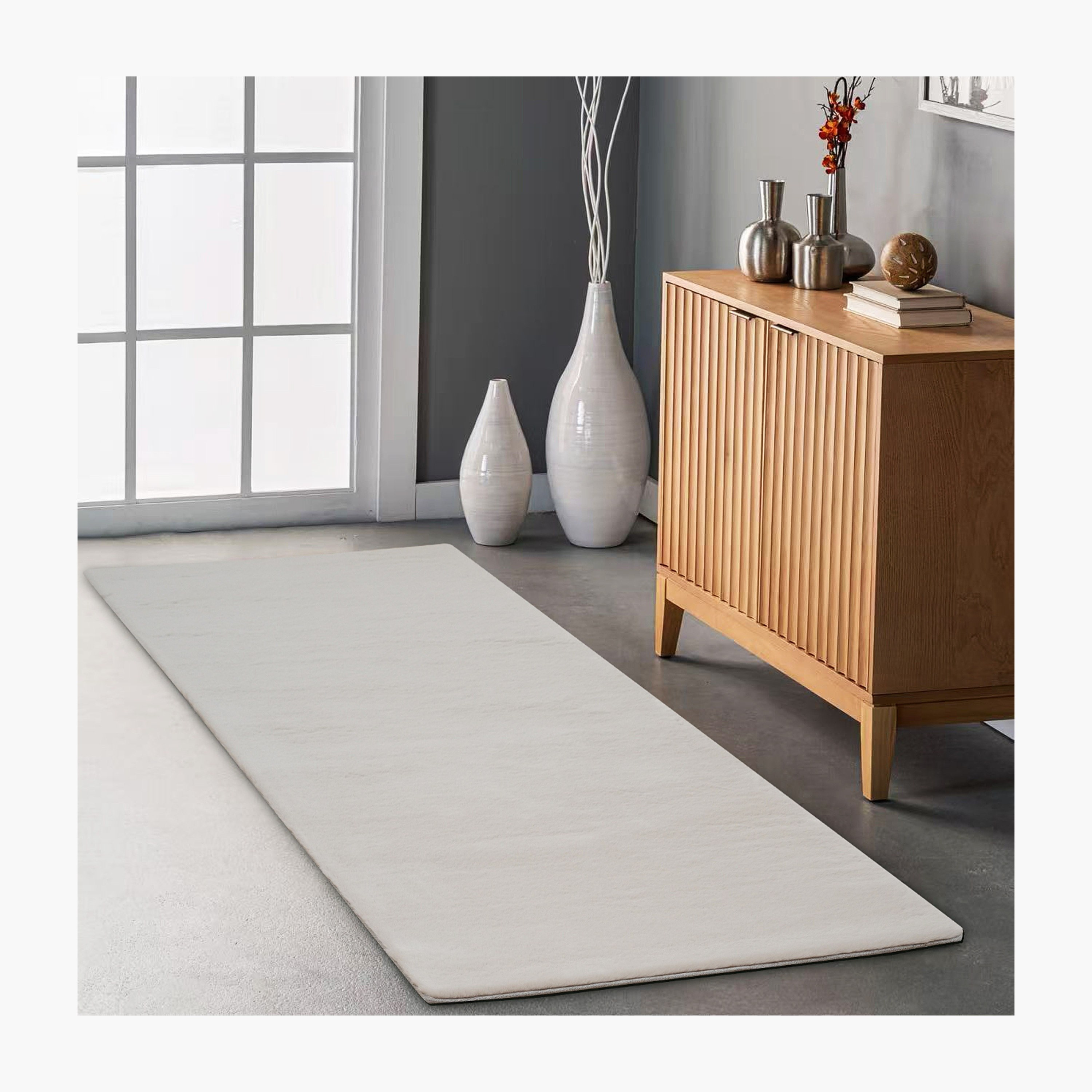 Faux Rabbit Fur Rug - 80x230 cm-hbxdecorandfurnishings-floorcoverings-rugs-image-1