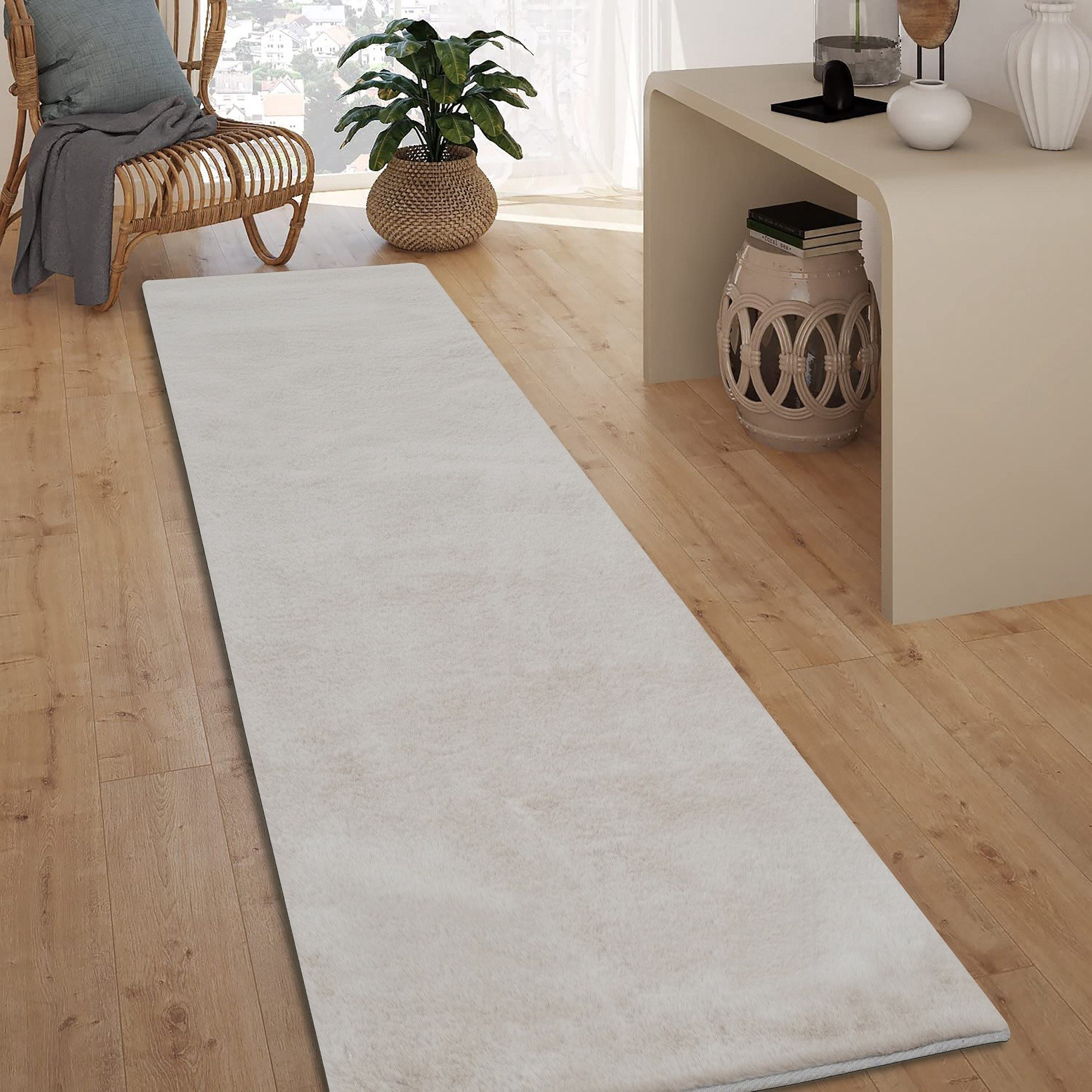 Faux Rabbit Fur Rug - 80x300 cm-hbxdecorandfurnishings-floorcoverings-rugs-image-1
