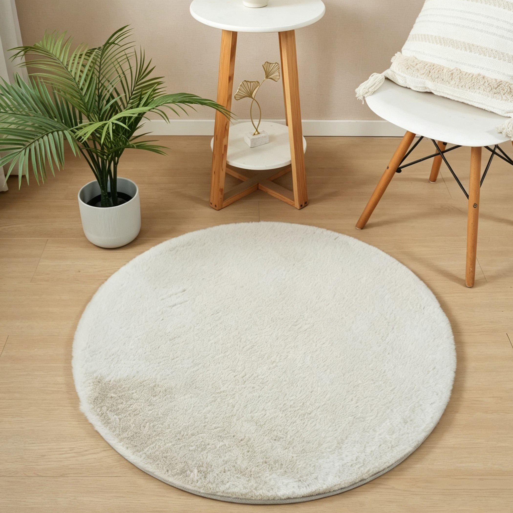 Faux Rabbit Fur Rug - 90 cm-hbxdecorandfurnishings-floorcoverings-rugs-image-1