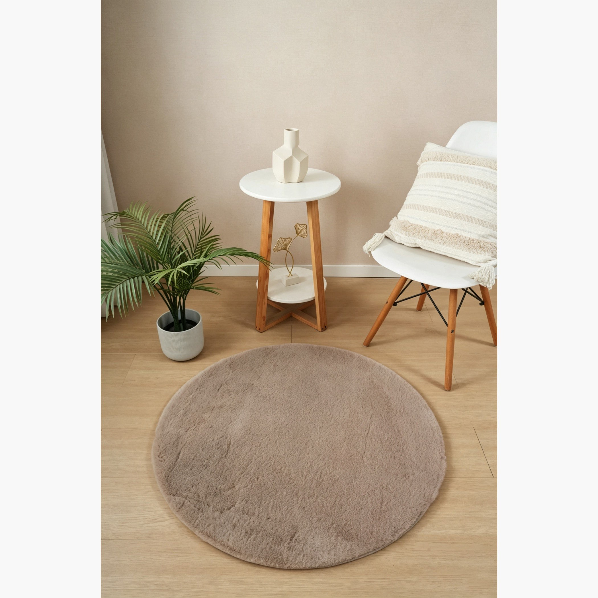 Faux Rabbit Fur Rug - 90 cm-hbxdecorandfurnishings-floorcoverings-rugs-image-1