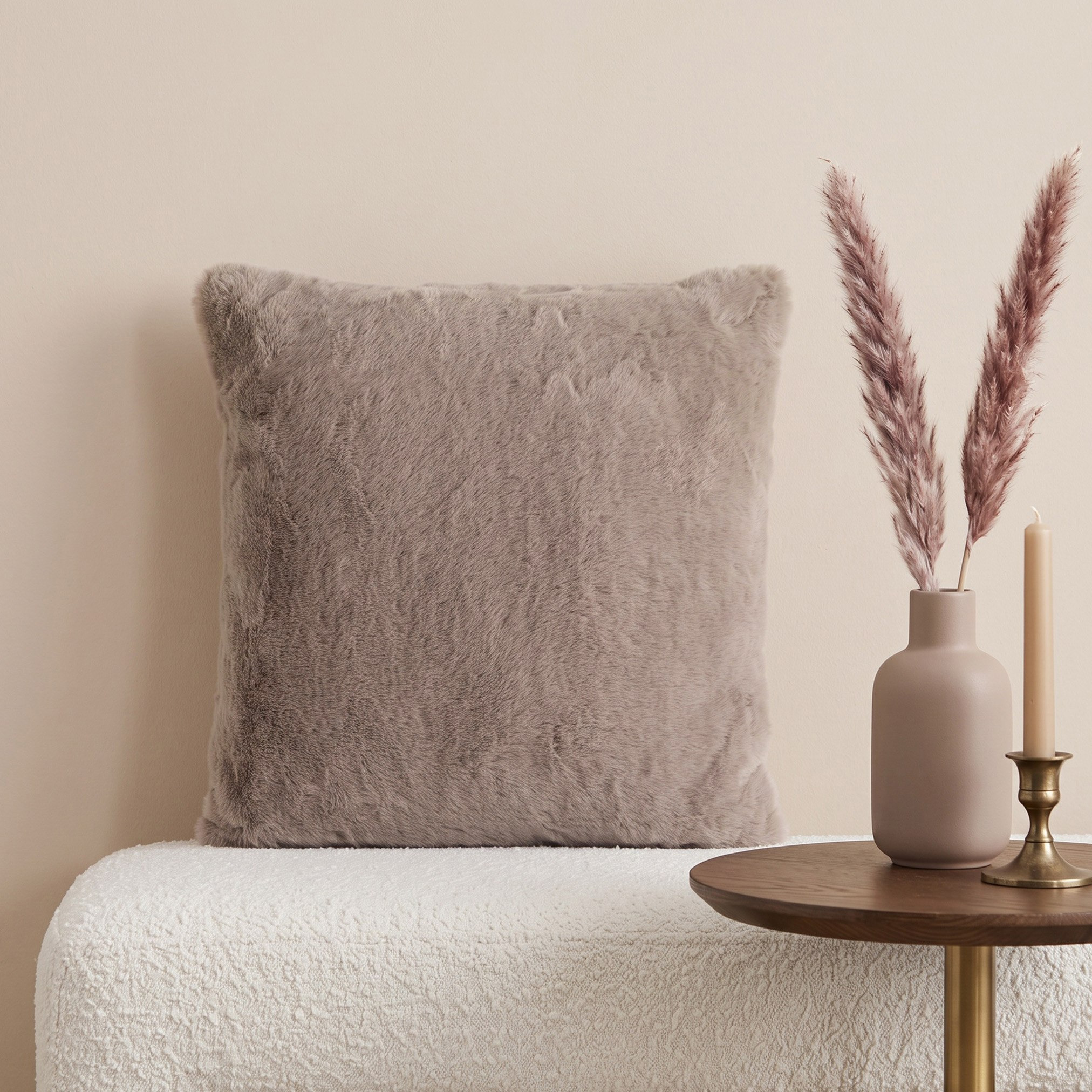 Faux Rabbit Fur Filled Cushion - 50x50 cm-PROMO_HB_SA_SETFOR1299_270826-image-1