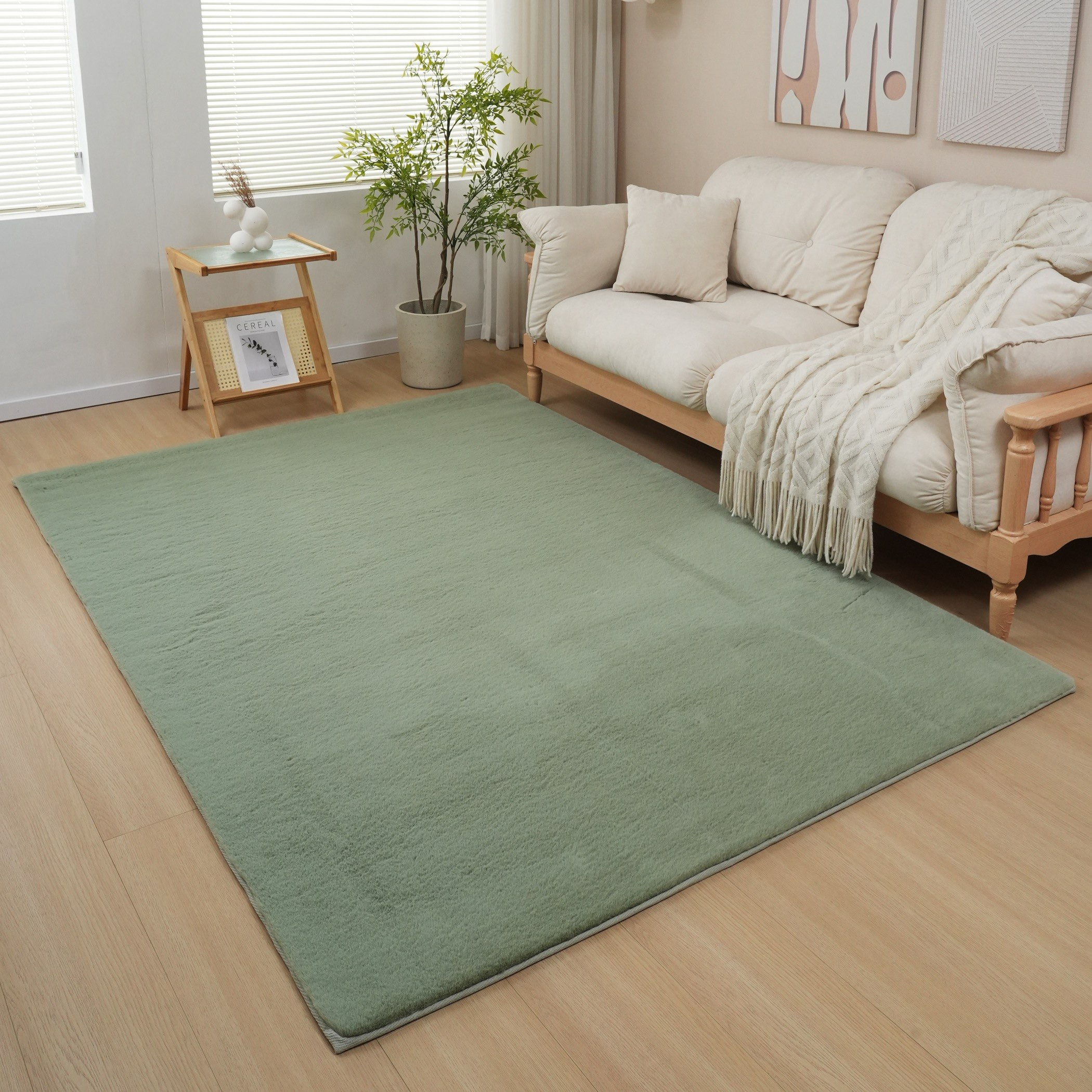 Faux Rabbit Fur Rug - 160x230 cm-hbxdecorandfurnishings-floorcoverings-rugs-image-1