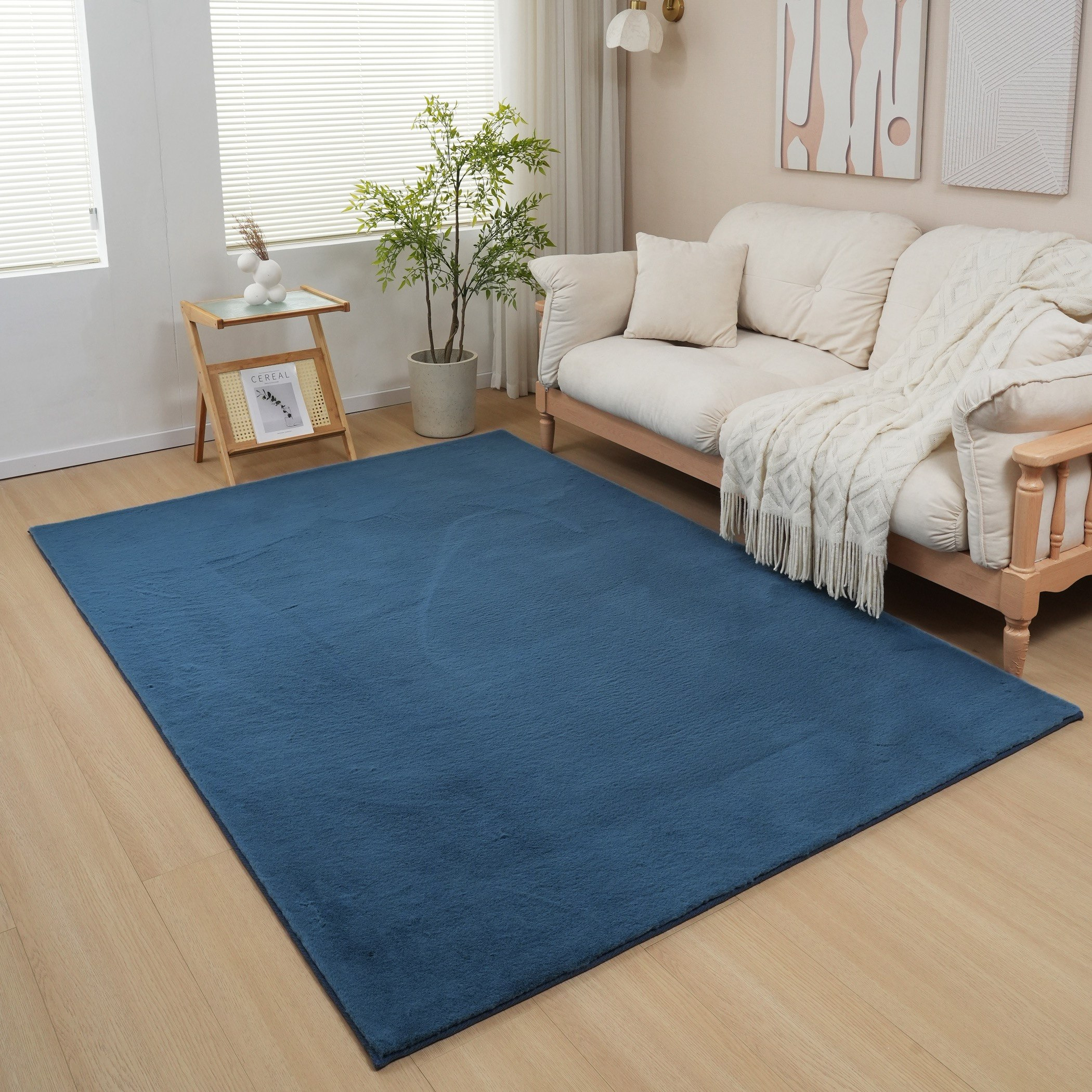 سجادة فرو أرنب صناعي ناعمة - 160×230 سم-hbxdecorandfurnishings-floorcoverings-rugs-image-1