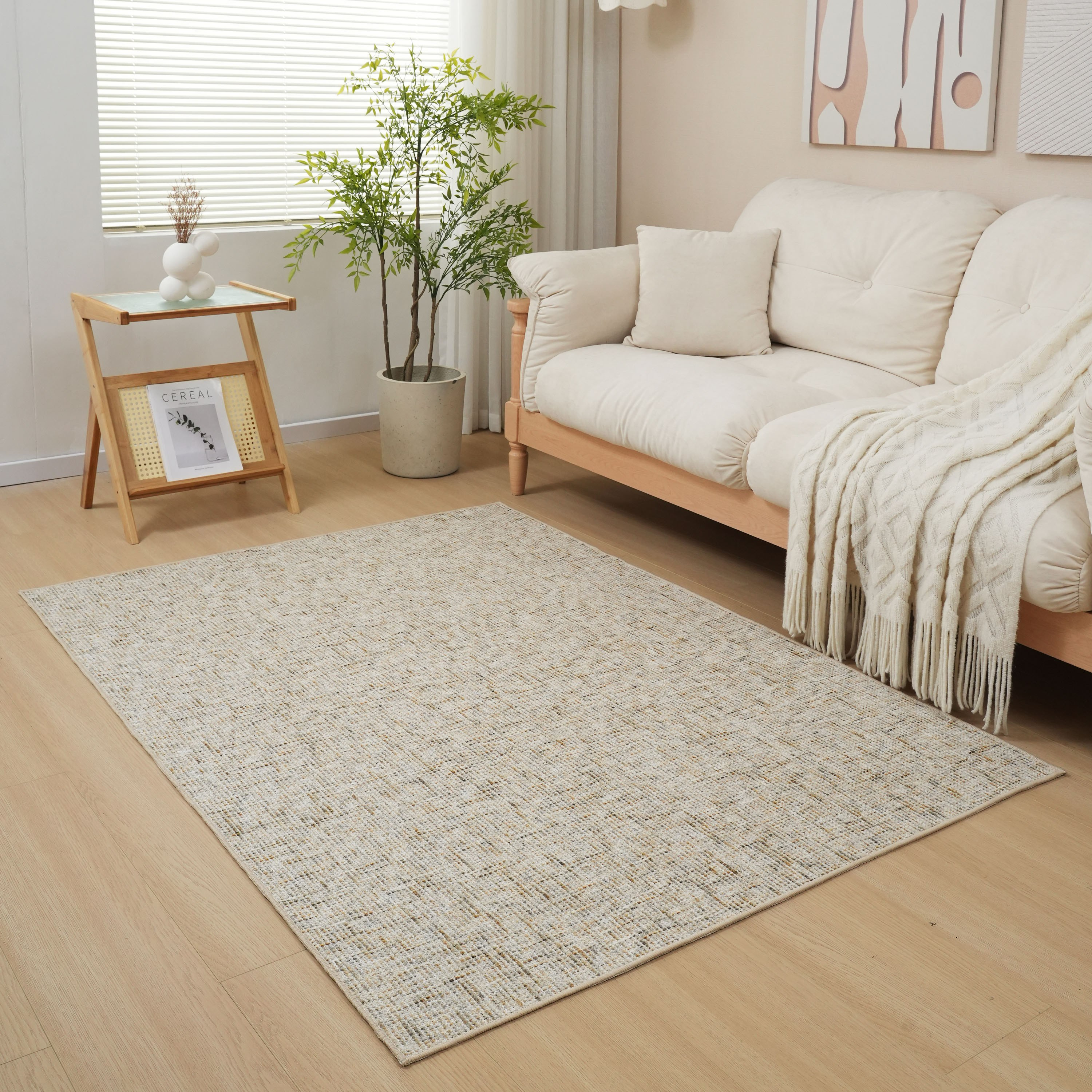 Nias Chunkey Chennile Patterned Rug - 120x170 cm-hbxdecorandfurnishings-floorcoverings-rugs-image-1