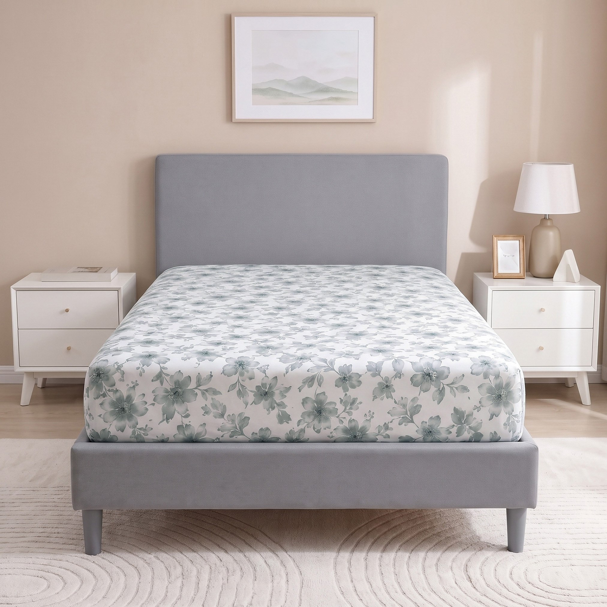 شرشف مطاطي قطن توين ميدو من ألبانيا - 120x200+25 سم-hbxhomeware-bedding-fittedsheets-image-3
