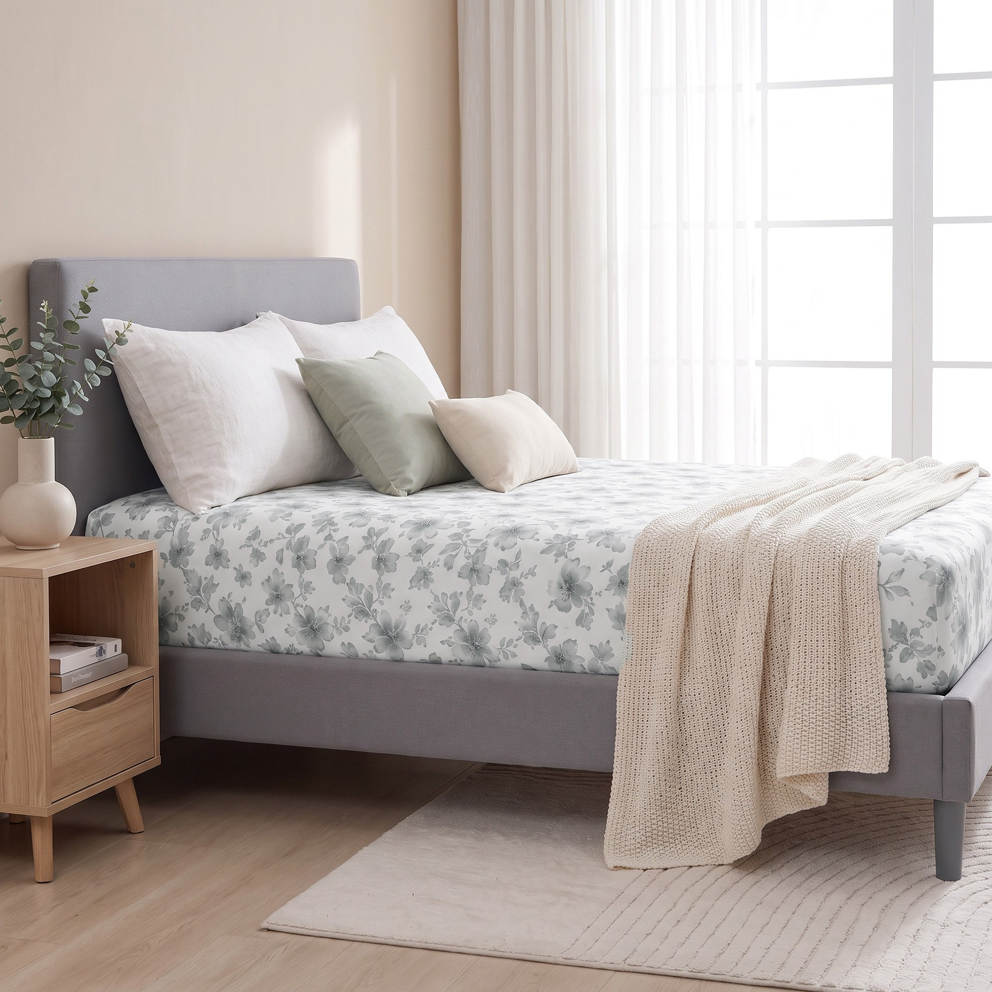 شرشف مطاطي قطن توين ميدو من ألبانيا - 120x200+25 سم-hbxhomeware-bedding-fittedsheets-image-6