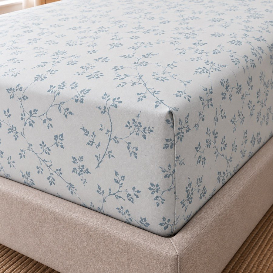 Malta Fable Printed Cotton Twin Fitted Sheet - 120x200+33 cm-hbxhomeware-bedding-fittedsheets-image-1