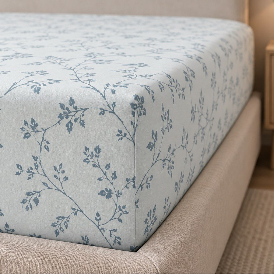Malta Fable Printed Cotton King Fitted Sheet - 180x200+33 cm-hbxhomeware-bedding-fittedsheets-image-1