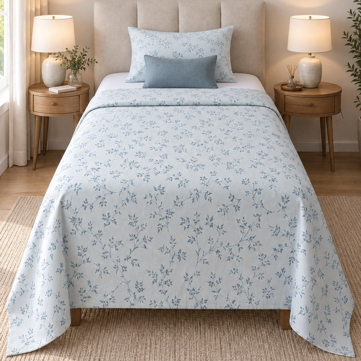 Malta Fable Printed Cotton Twin Flat Sheet - 170x260 cm-hbxhomeware-bedding-flatsheets-image-4