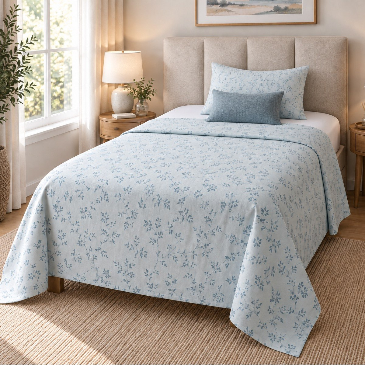 Malta Fable Printed Cotton Twin Flat Sheet - 170x260 cm-hbxhomeware-bedding-flatsheets-image-5