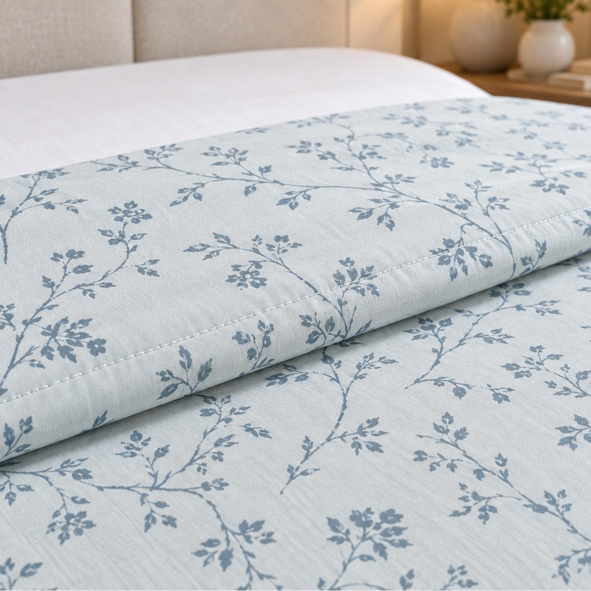 شرشف مسطح قطن كينج بطبعات من مالطا فابل - 240 × 260 سم-hbxhomeware-bedding-flatsheets-image-3