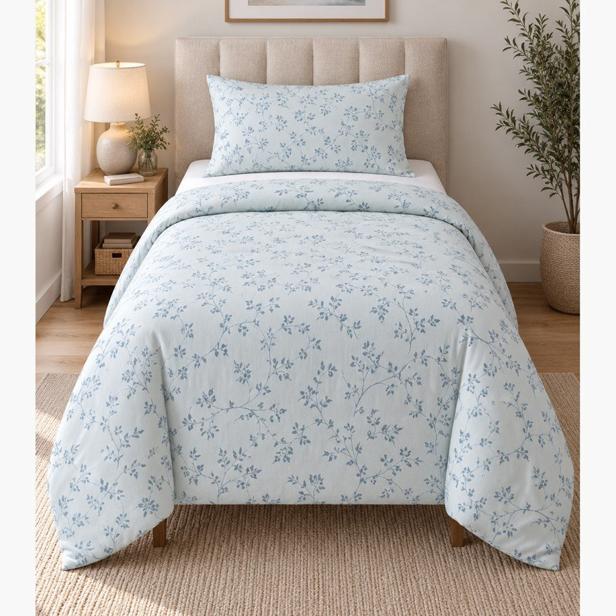 طقم لحاف فردي قطن بطبعات قطعتين من مالطا فابل - 135 × 220 سم-hbxhomeware-bedding-bedinabag-image-3