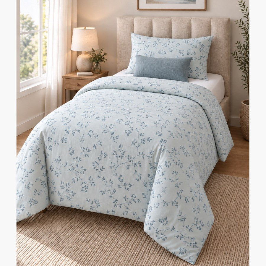 طقم لحاف فردي قطن بطبعات قطعتين من مالطا فابل - 135 × 220 سم-hbxhomeware-bedding-bedinabag-image-4