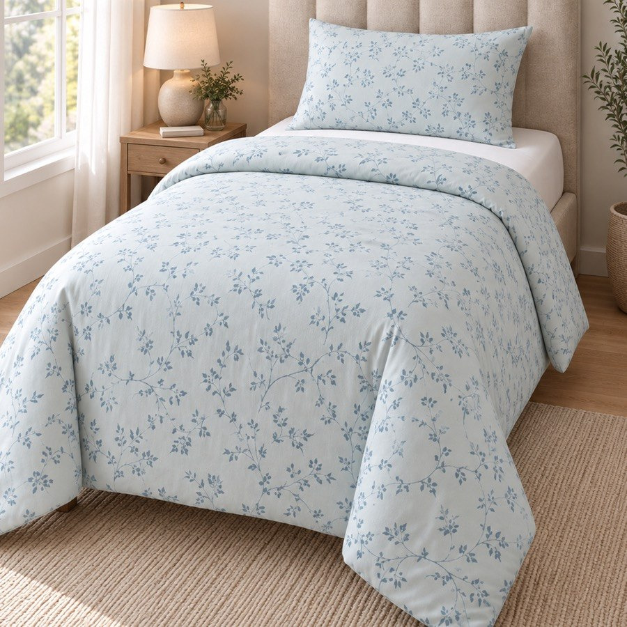 طقم لحاف قطن توين بطبعات قطعتين فابل من مالطا - 160x220 سم-hbxhomeware-bedding-bedinabag-image-1