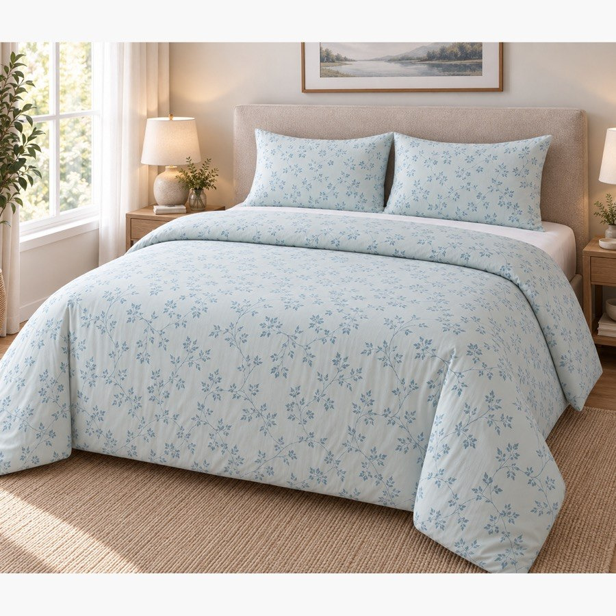 Malta Fable 3-Piece Printed Cotton Queen Comforter Set - 200x240 cm-hbxhomeware-bedding-bedinabag-image-1