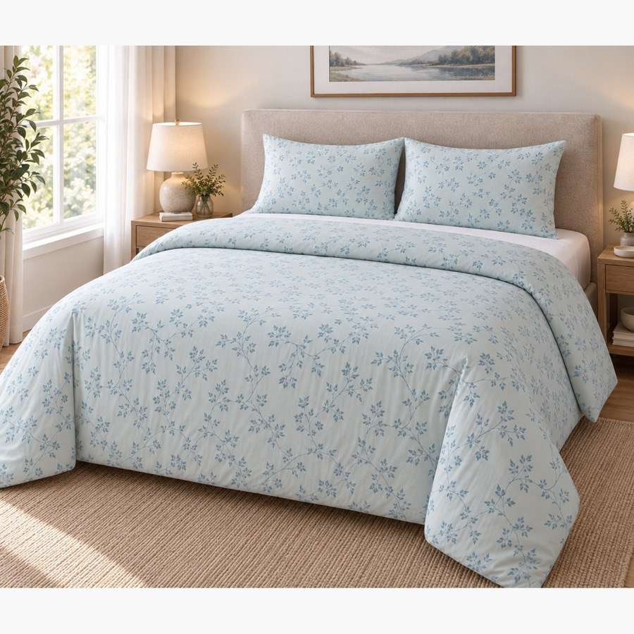 طقم لحاف كينج قطن بطبعات 3 قطع من مالطا فابل - 220 × 240 سم-hbxhomeware-bedding-bedinabag-image-1