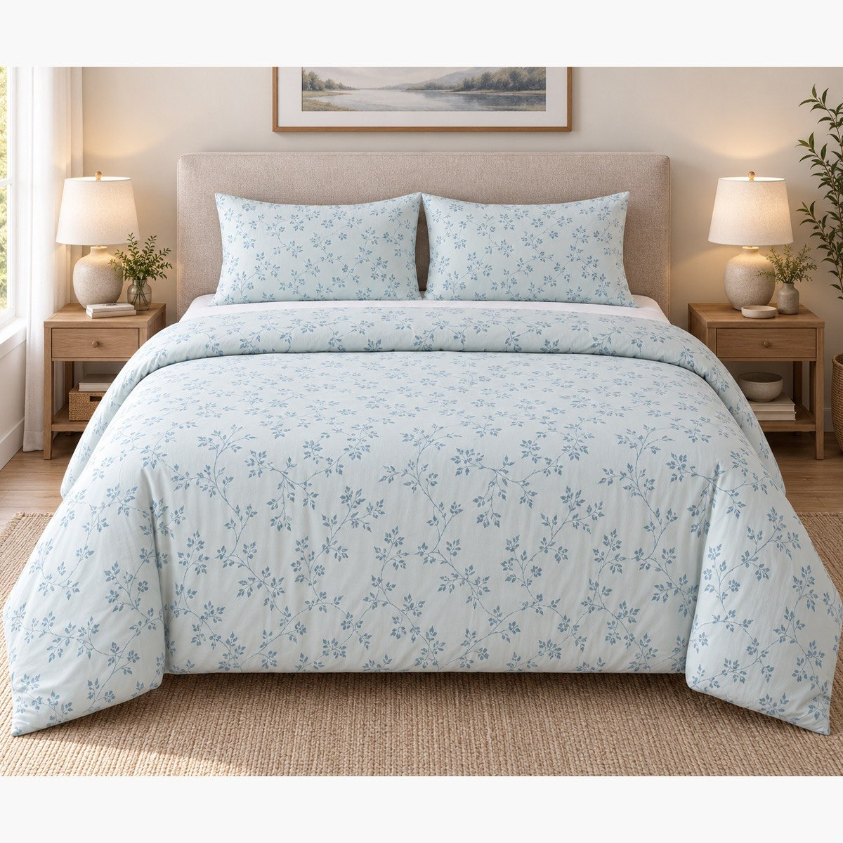طقم لحاف سوبر كينج قطن بطبعات 3 قطع من مالطا فابل - 240 × 240 سم-hbxhomeware-bedding-bedinabag-image-3