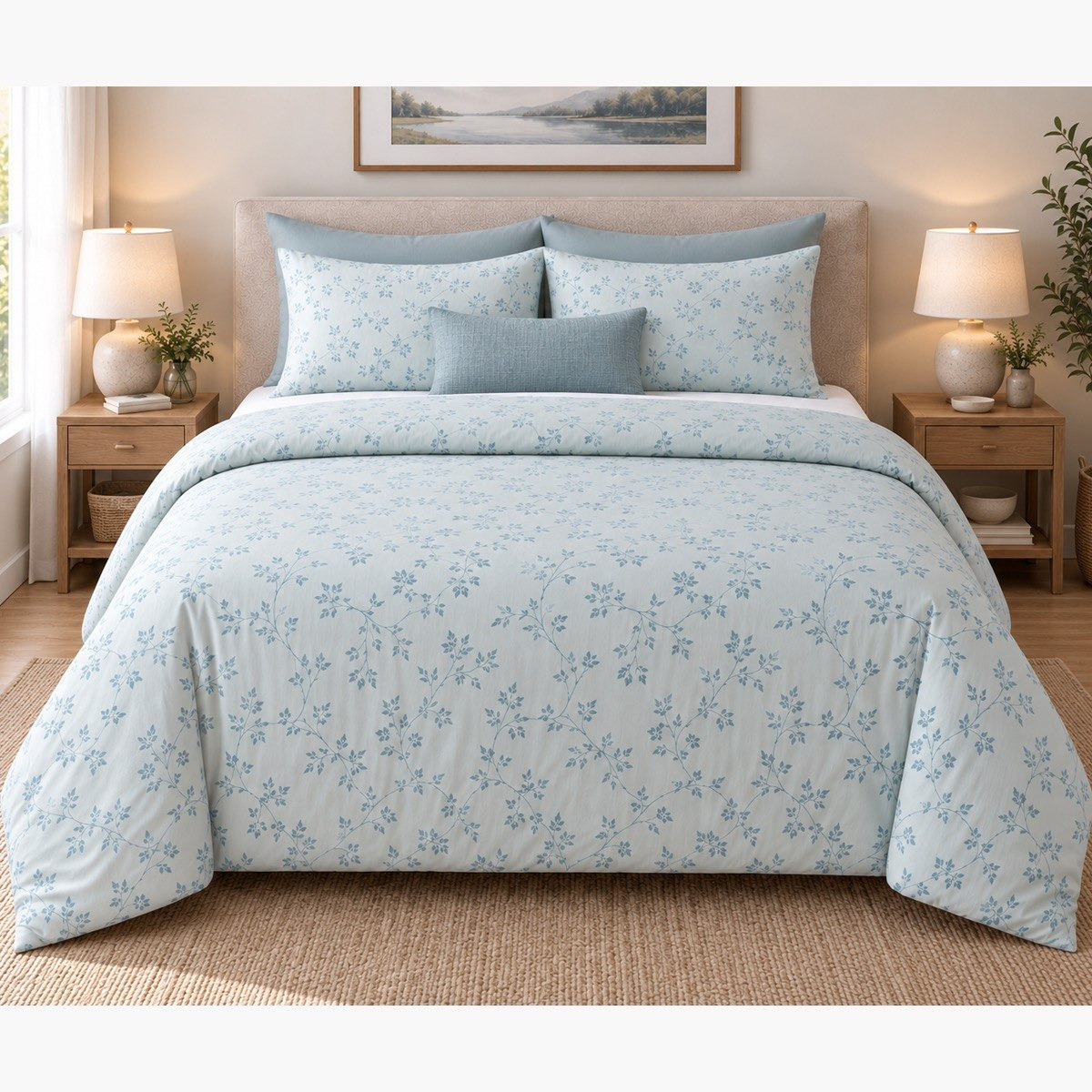 طقم لحاف سوبر كينج قطن بطبعات 3 قطع من مالطا فابل - 240 × 240 سم-hbxhomeware-bedding-bedinabag-image-4