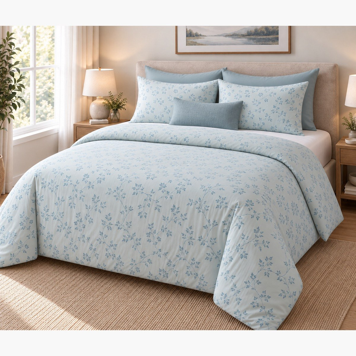 طقم لحاف سوبر كينج قطن بطبعات 3 قطع من مالطا فابل - 240 × 240 سم-hbxhomeware-bedding-bedinabag-image-5