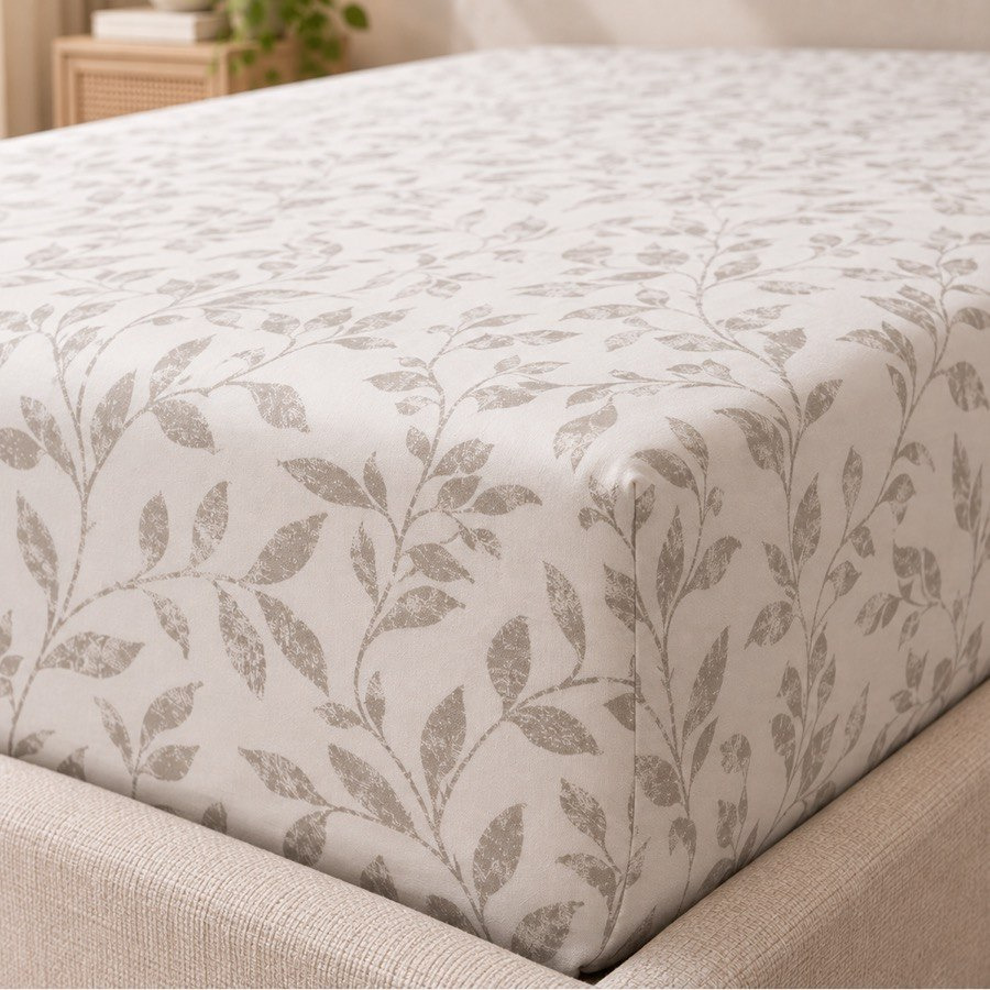 Malta Grove Printed Cotton Super King Fitted Sheet - 200x200+33 cm-hbxhomeware-bedding-fittedsheets-image-1