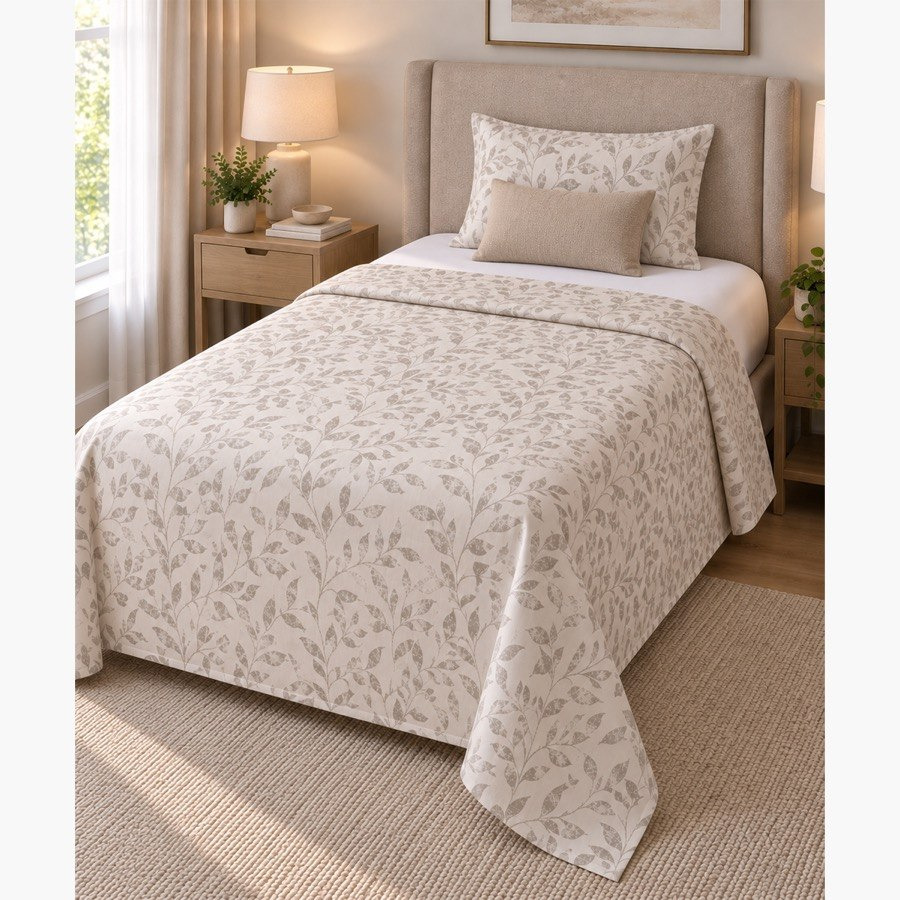 Malta Grove Printed Cotton Twin Flat Sheet - 170x260 cm-hbxhomeware-bedding-flatsheets-image-3