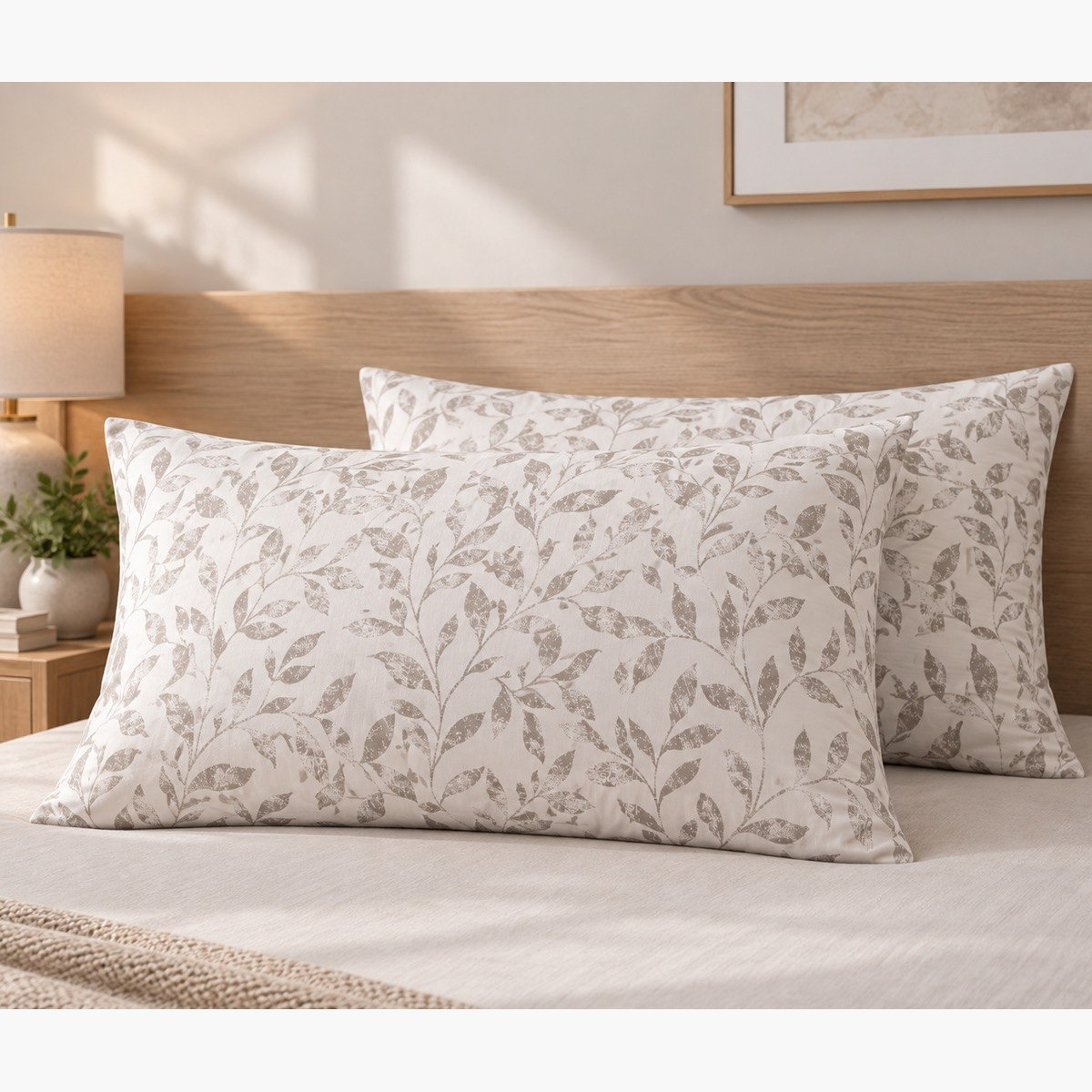 Malta Grove 2-Piece Printed Cotton Pillow Cover Set - 50x75 cm-PROMO_HB_SA_ALRHAJI_09092026-image-1