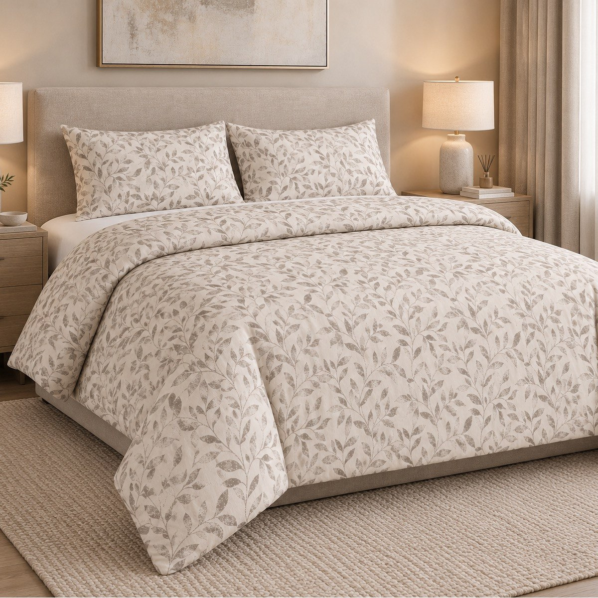 Malta Grove 3-Piece Print Cotton Super King Comforter Set - 240x240 cm-hbxhomeware-bedding-bedinabag-image-1