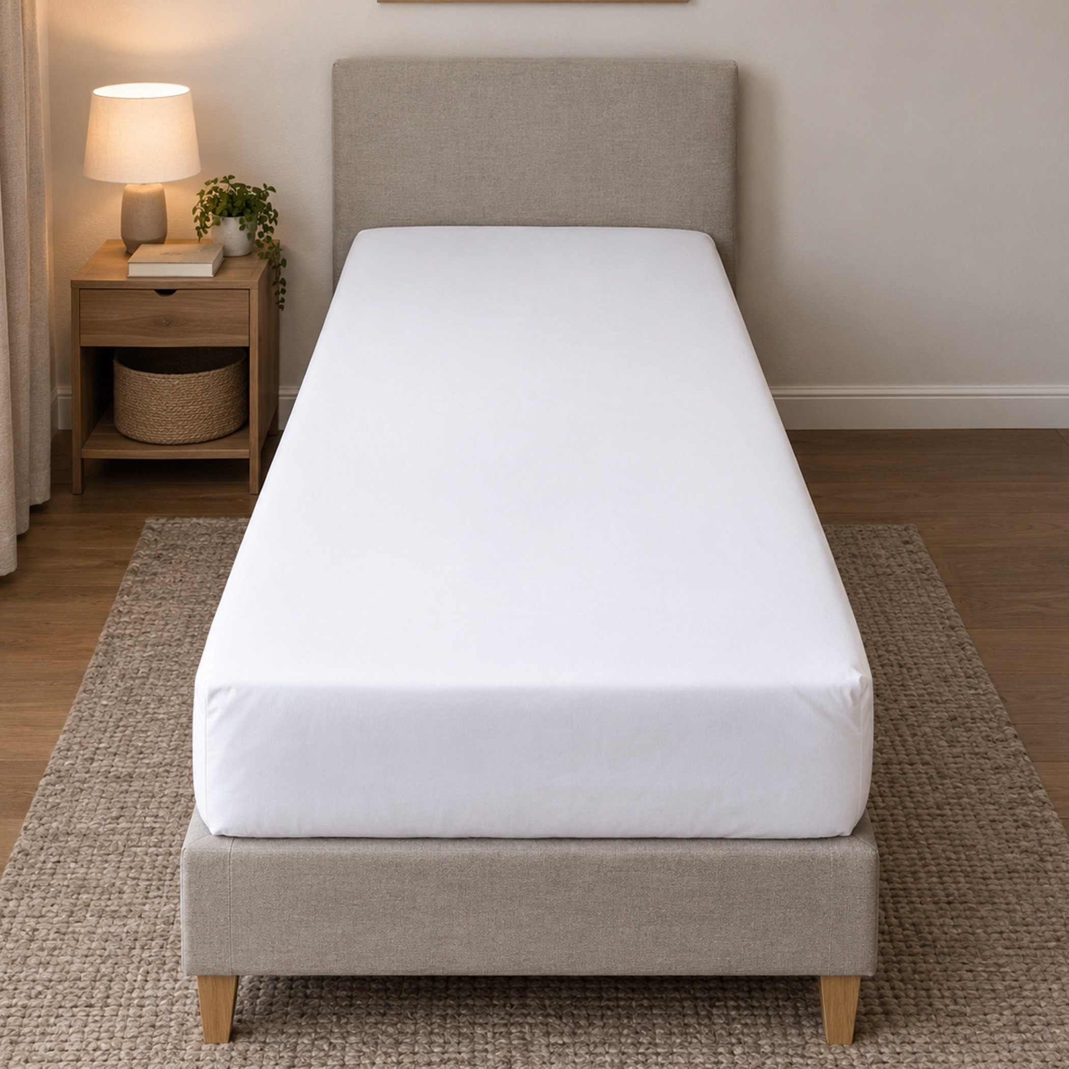Ballina Cotton Single Fitted Sheet - 90x200+33 cm-hbxhomeware-bedding-fittedsheets-image-2