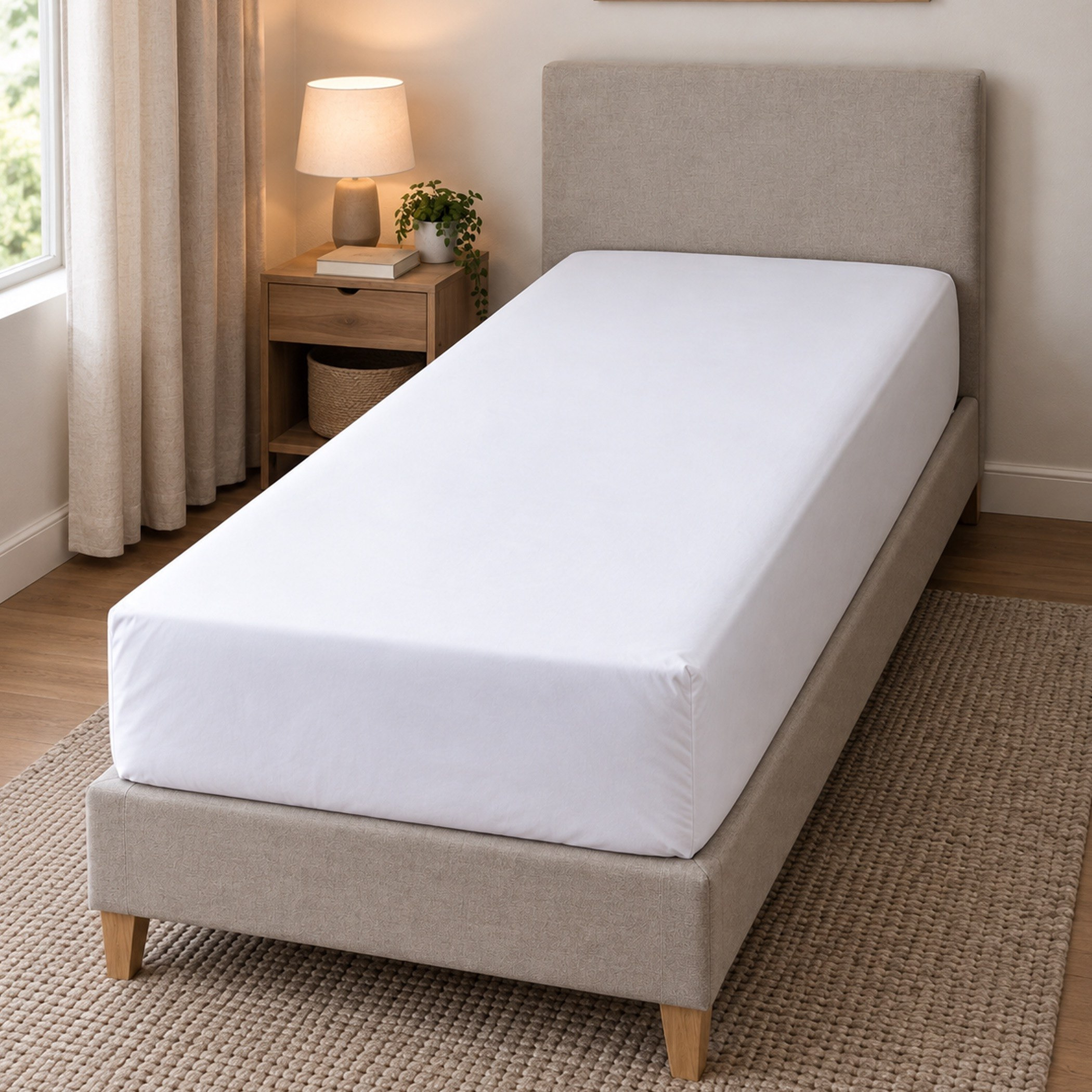 Ballina Cotton Single Fitted Sheet - 90x200+33 cm-hbxhomeware-bedding-fittedsheets-image-3