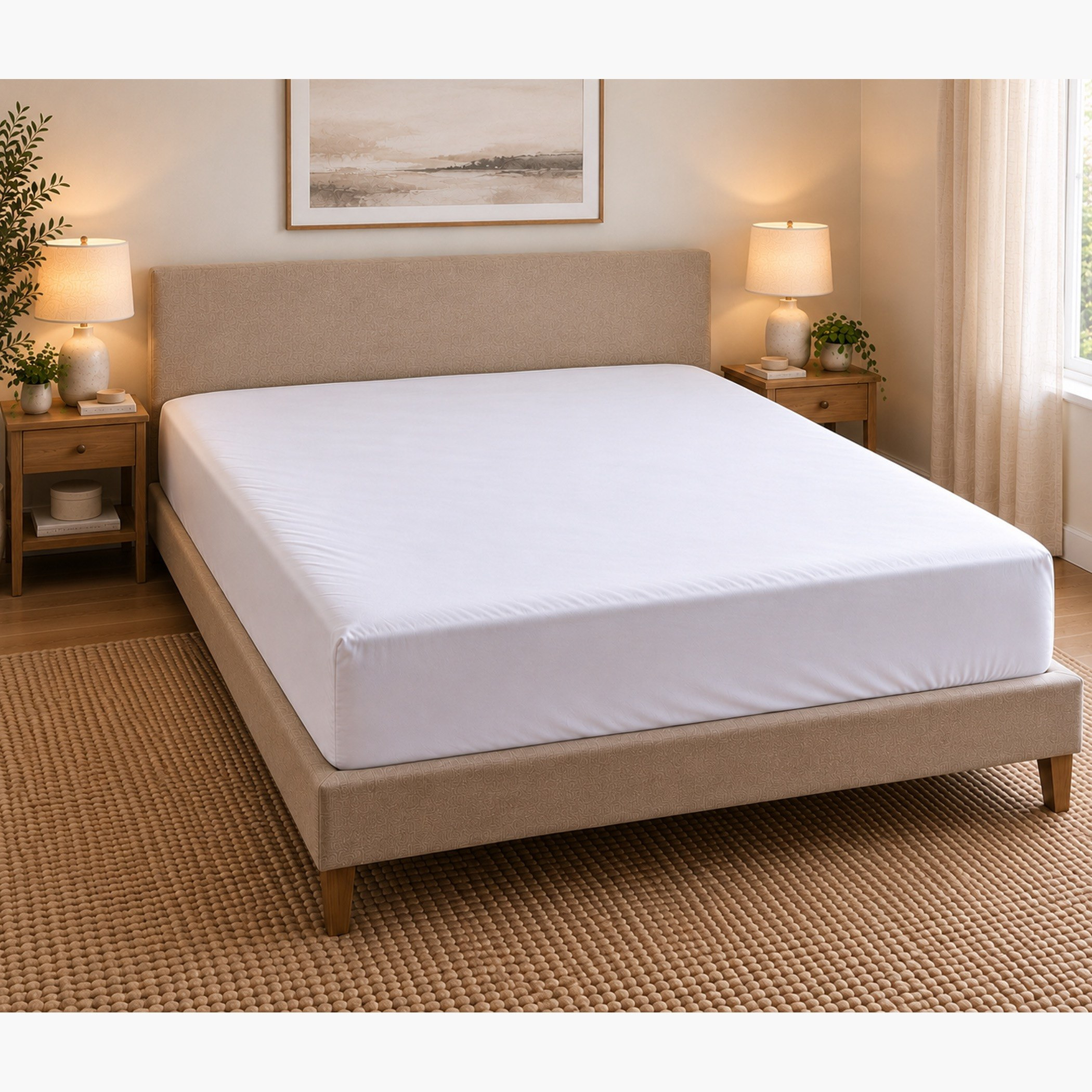 Ballina Cotton King Fitted Sheet -180x200+33 cm-hbxhomeware-bedding-fittedsheets-image-1