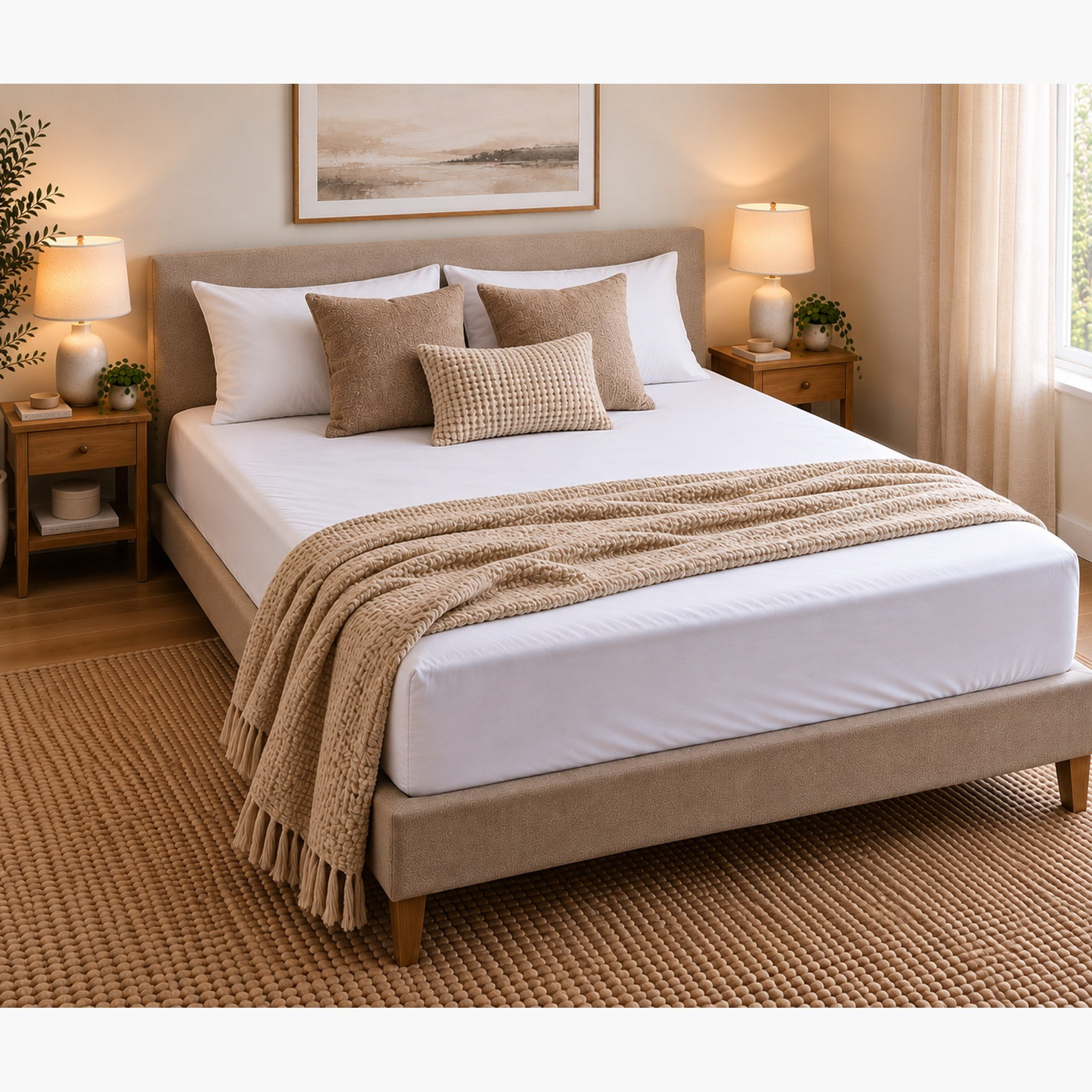 Ballina Cotton King Fitted Sheet -180x200+33 cm-hbxhomeware-bedding-fittedsheets-image-4