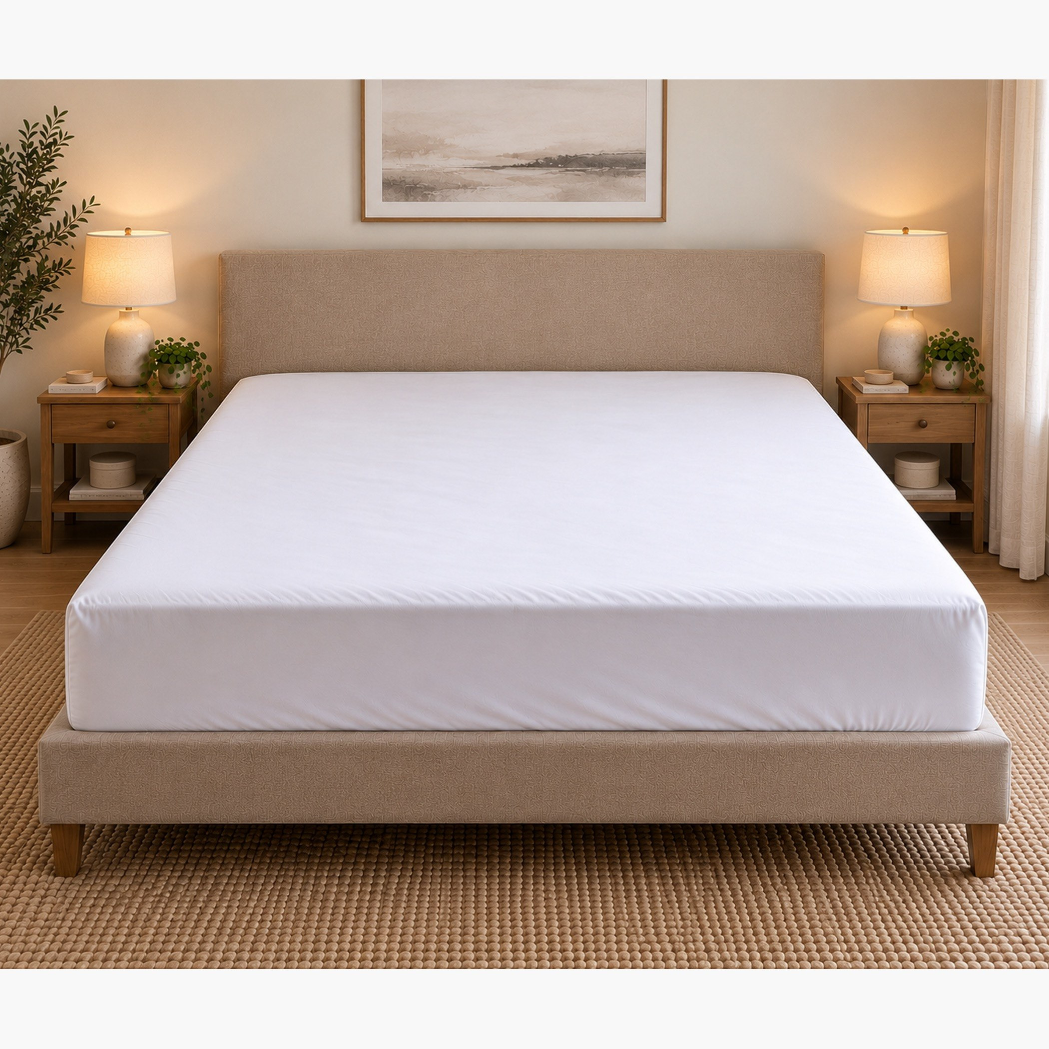Ballina Solid Cotton Super King Fitted Sheet - 200x200+33 cm-hbxhomeware-bedding-fittedsheets-image-2