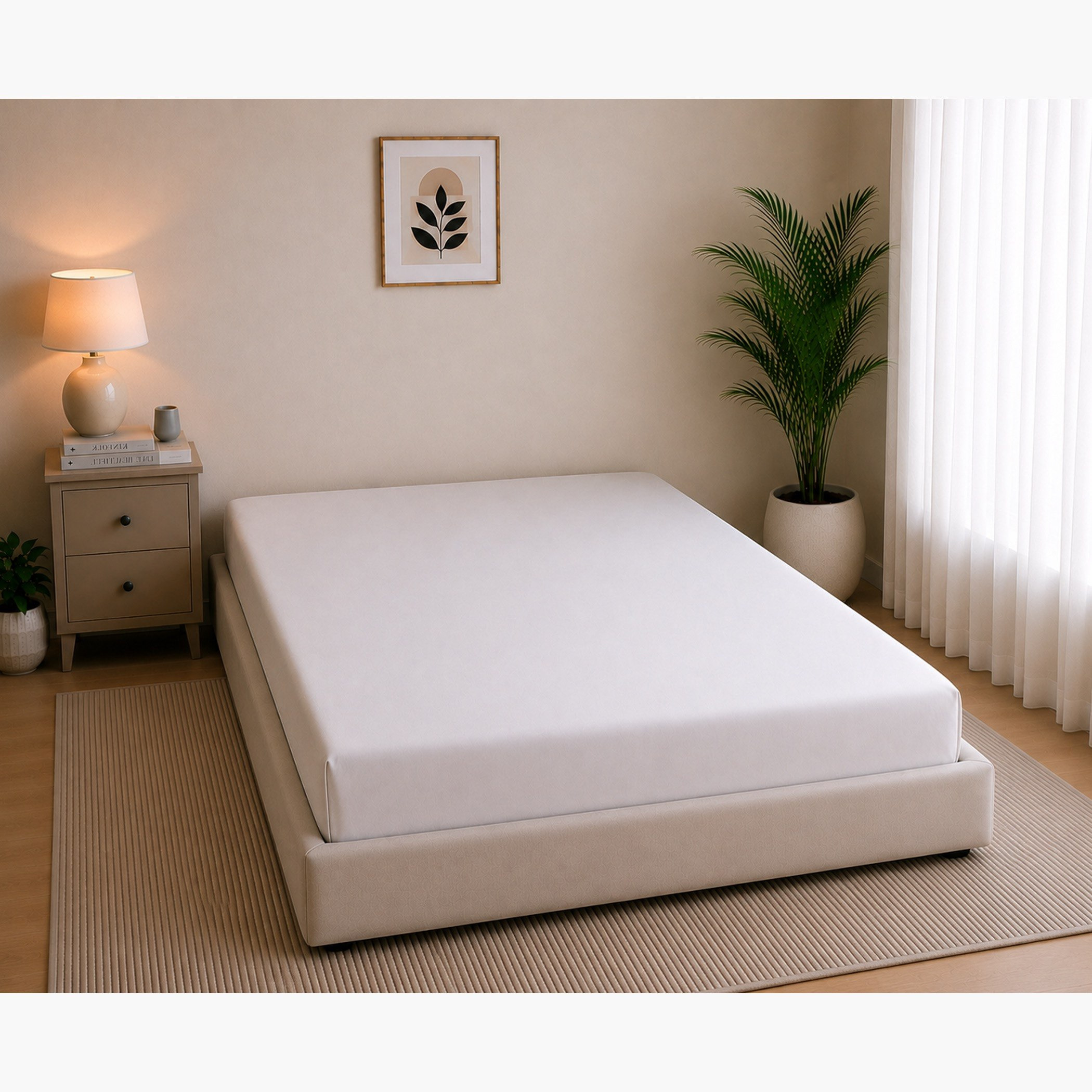 Ballina Solid Cotton King Flat Sheet - 240x260 cm-hbxhomeware-bedding-flatsheets-image-1