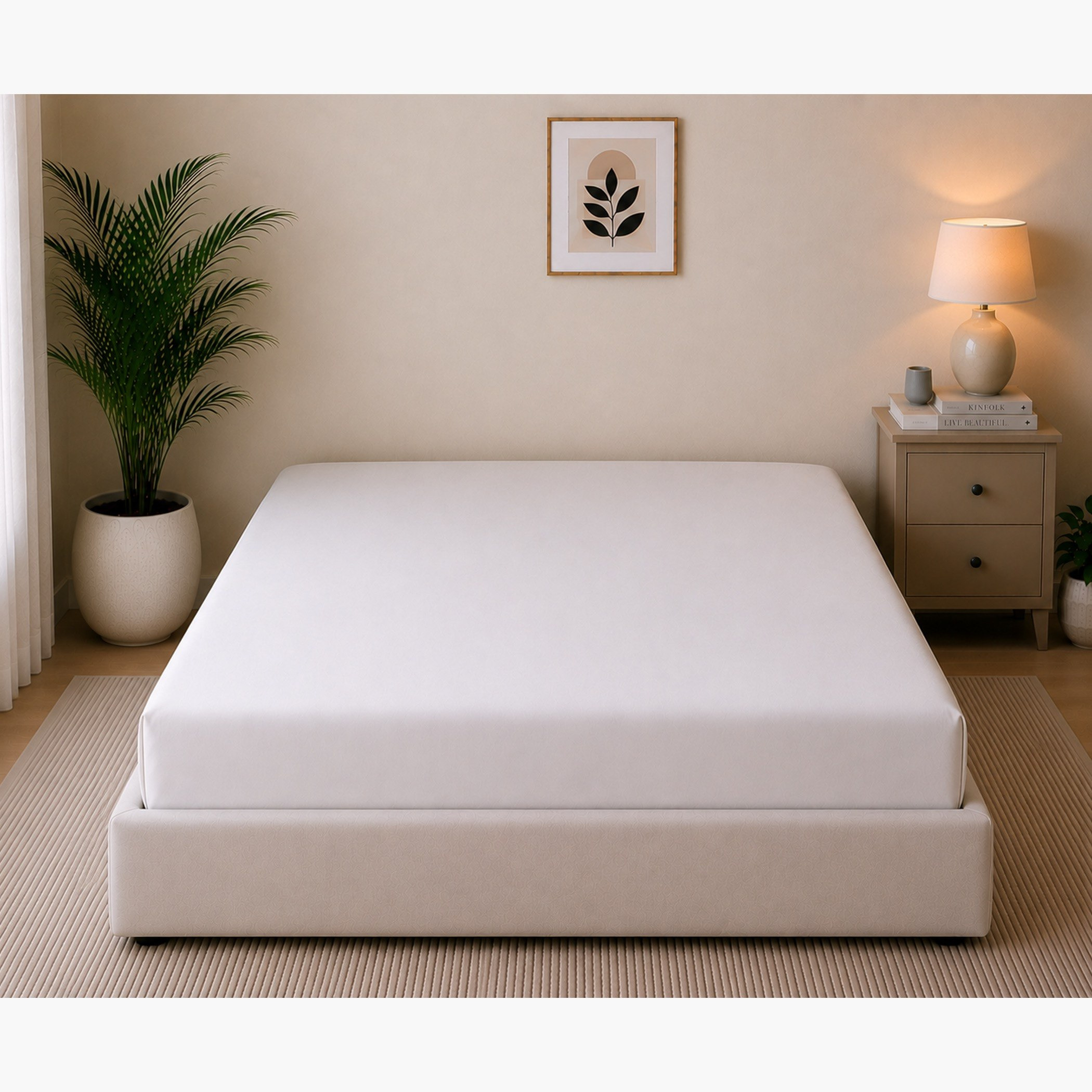 Ballina Solid Cotton King Flat Sheet - 240x260 cm-hbxhomeware-bedding-flatsheets-image-2