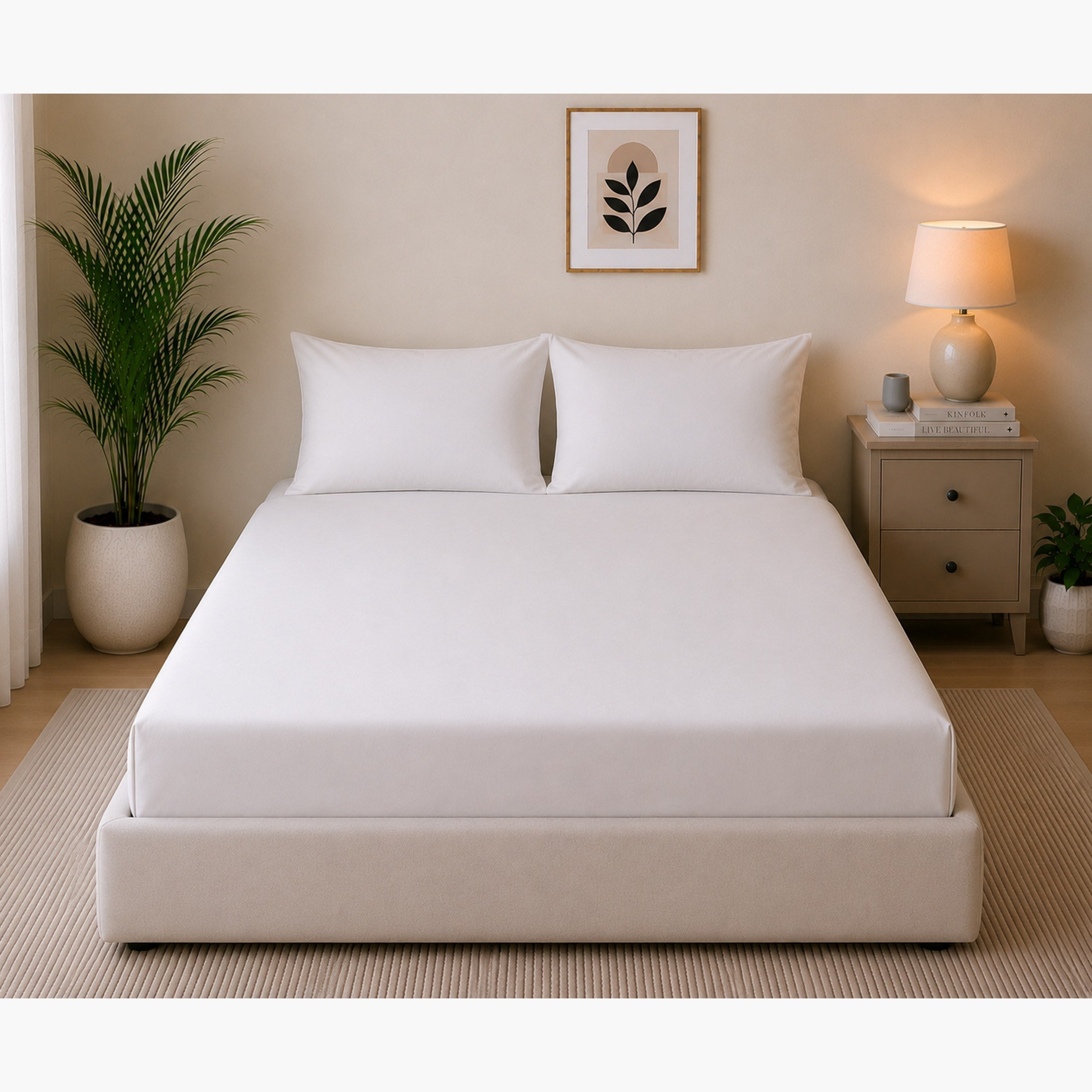 Ballina Solid Cotton King Flat Sheet - 240x260 cm-hbxhomeware-bedding-flatsheets-image-3